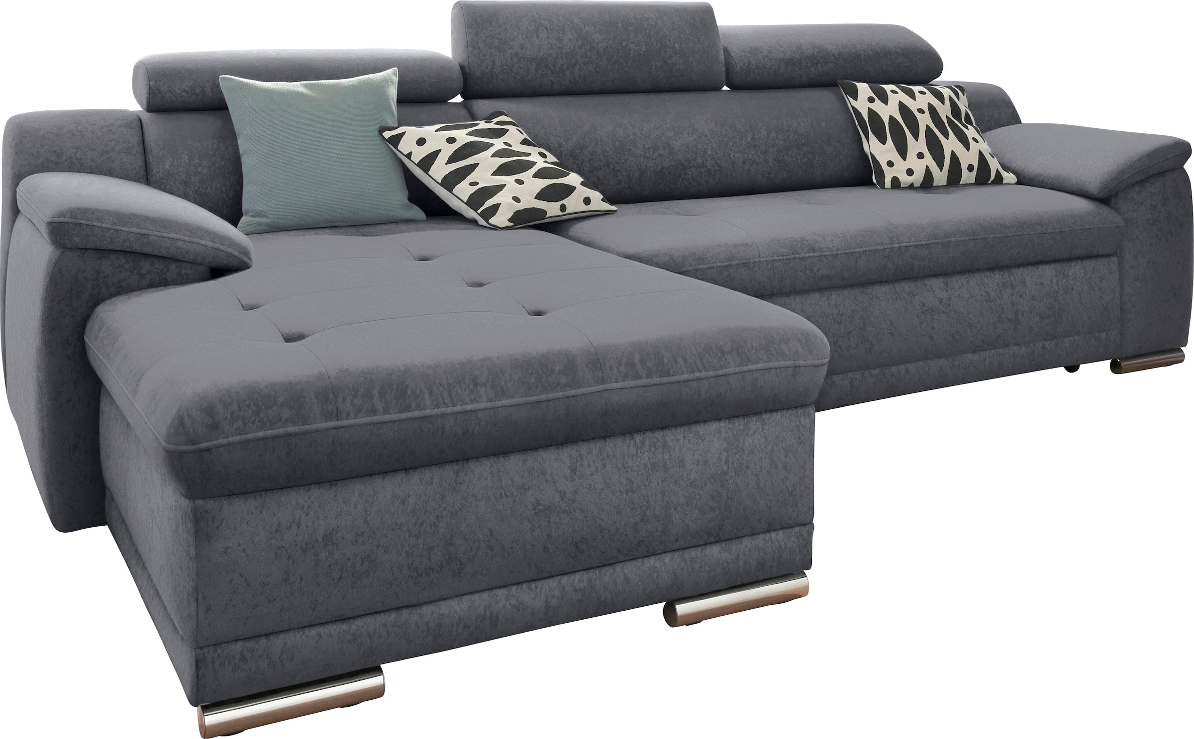 sit&more Ecksofa "Andiamo L-Form" wahlweise mit Schlaffunktion, inklusive Kopfteilverstellung