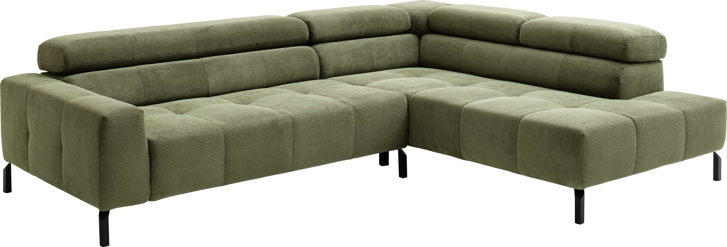 Places of Style Ecksofa "Cleveland, L-Form, incl. Kopfteilverstellung, Brei günstig online kaufen