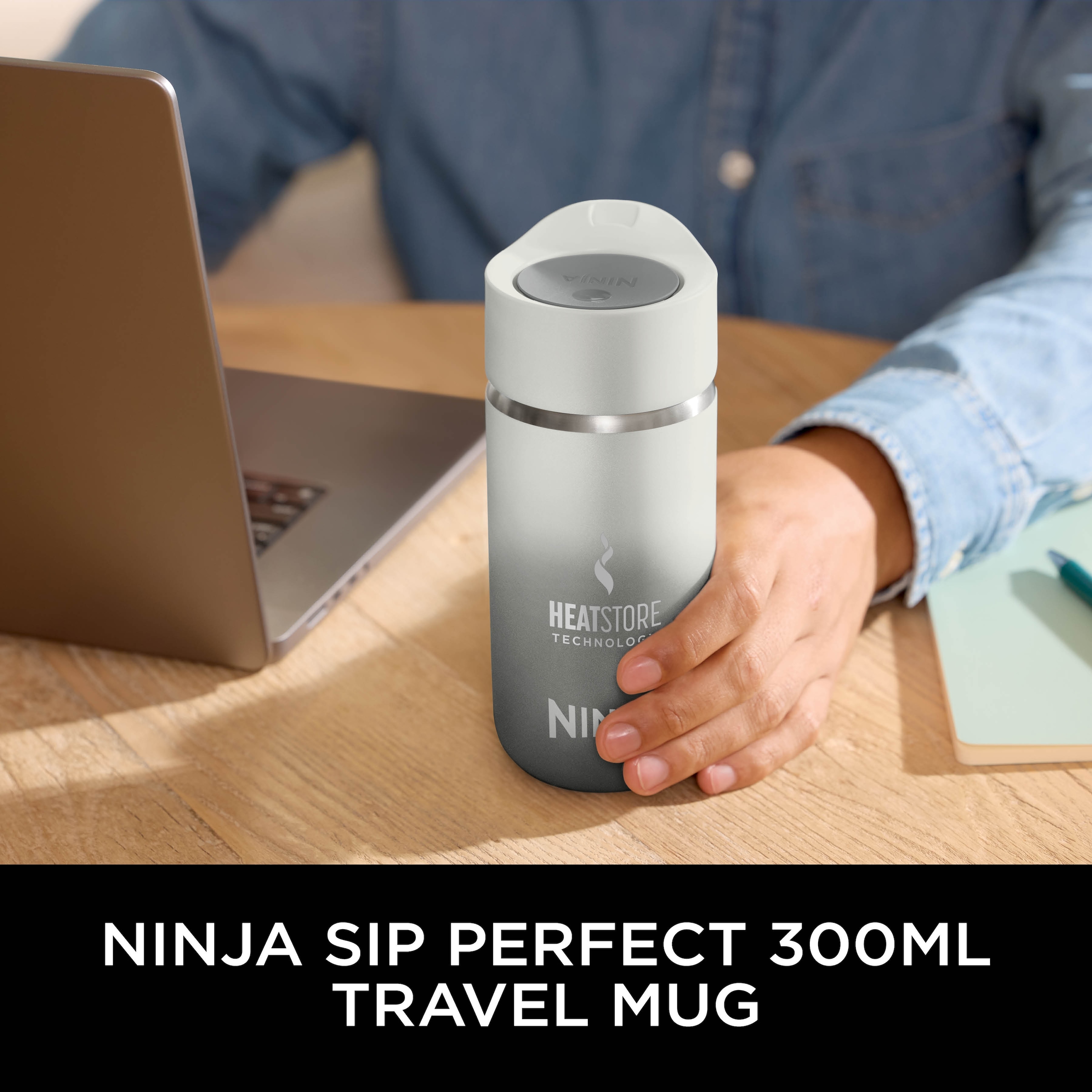 NINJA Isolierflasche »Ninja Sip Perfect Reisebecher - 300 ml DW1203EUU / 400 ml DW1603EUU«, Kontrollierte Wärme für den perfekten Schluck, jedes Mal