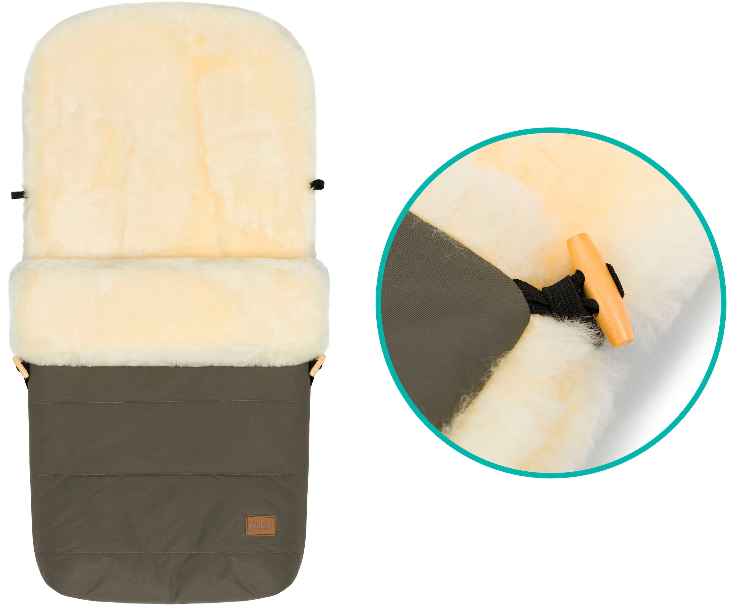 Fillikid Fußsack »Bernina Lammfell, Winterfußsack«