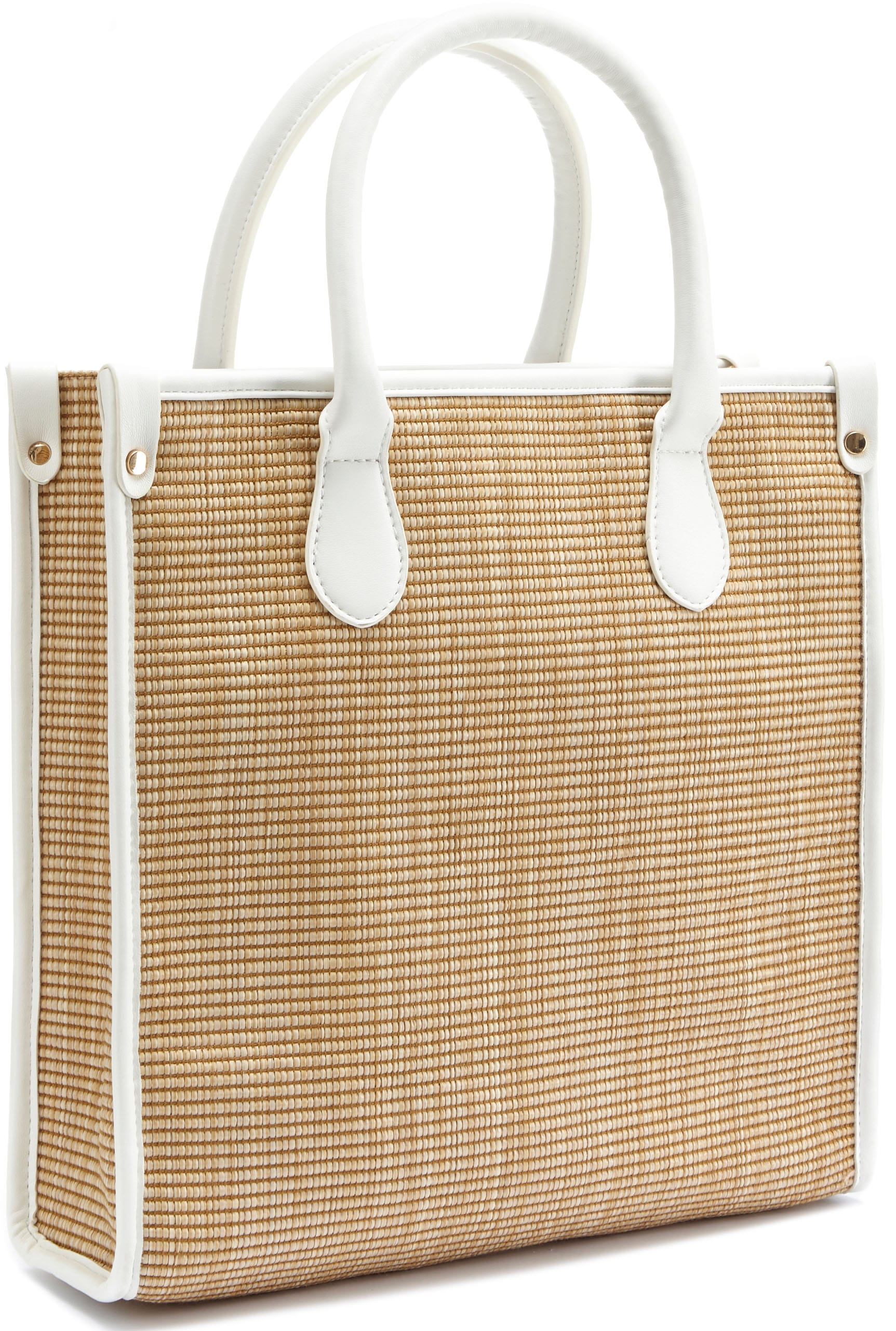 Shopper, Schultertasche,Strandtasche, Korbtasche, Tragetasche, Bast-Optik VEGAN