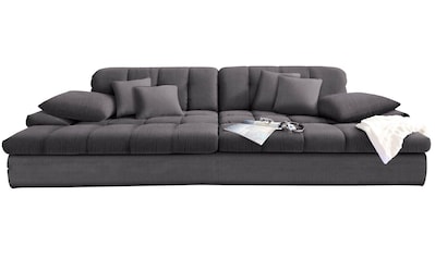 Big-Sofa »Biarritz«, wahlweise mit Kaltschaum (140kg Belastung/Sitz), Kopfteilverstellung