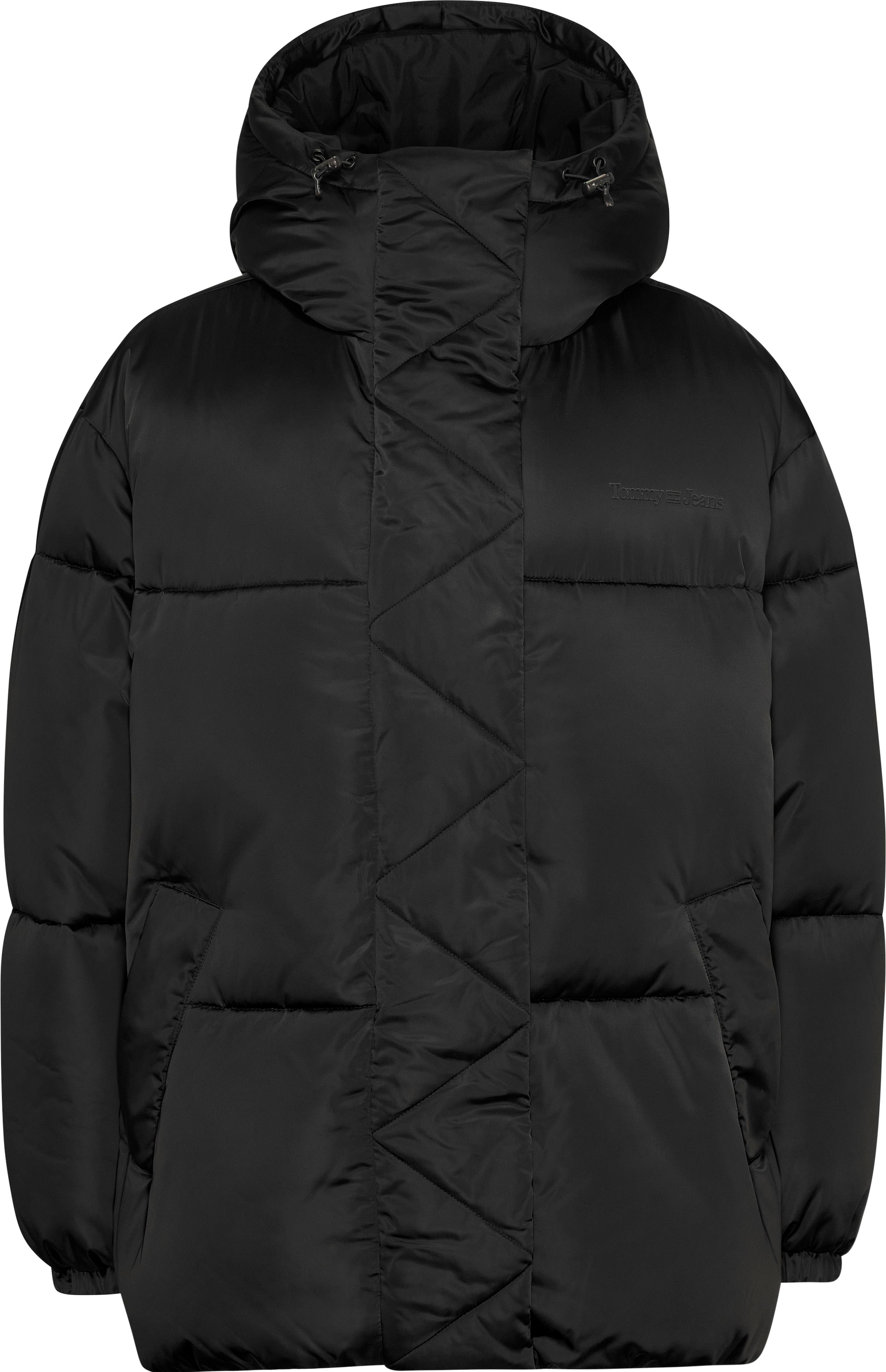 Tommy Jeans Steppjacke »TJW OVR SATIN PUFFER«, mit Kapuze, mit Tommy Jeans Markenlabel