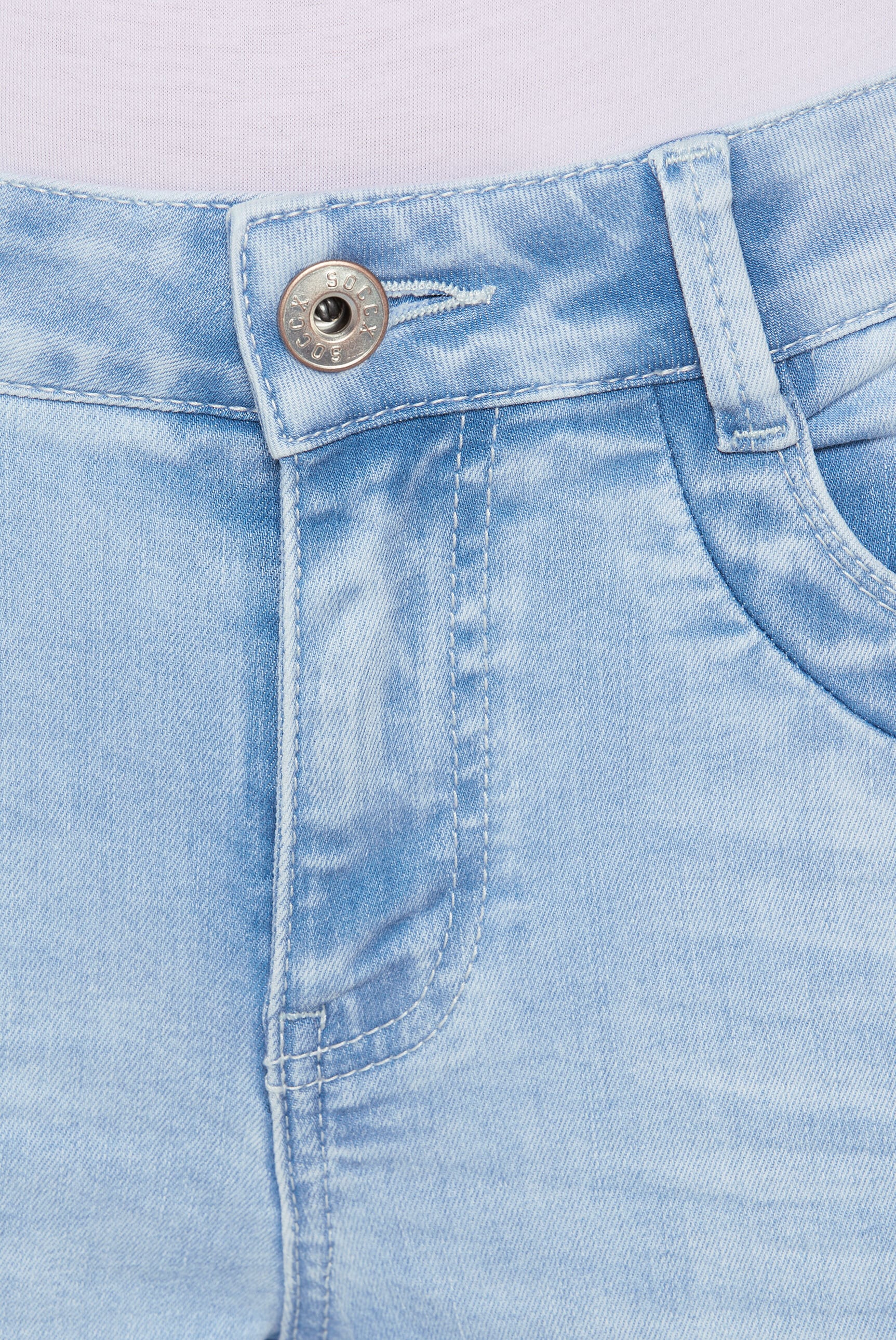 SOCCX Jeansshorts, mit normaler Leibhöhe