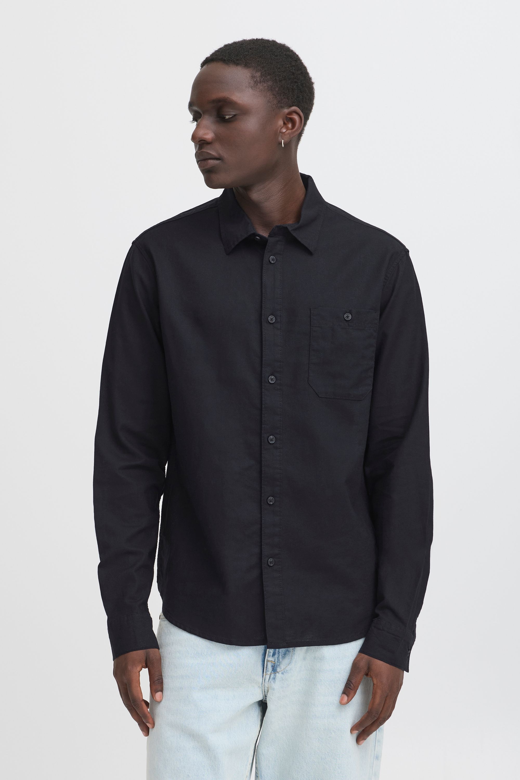 Blend Leinenhemd "BHBAY LINEN", Stilvolles Langarmhemd aus Leinenmix mit Br günstig online kaufen