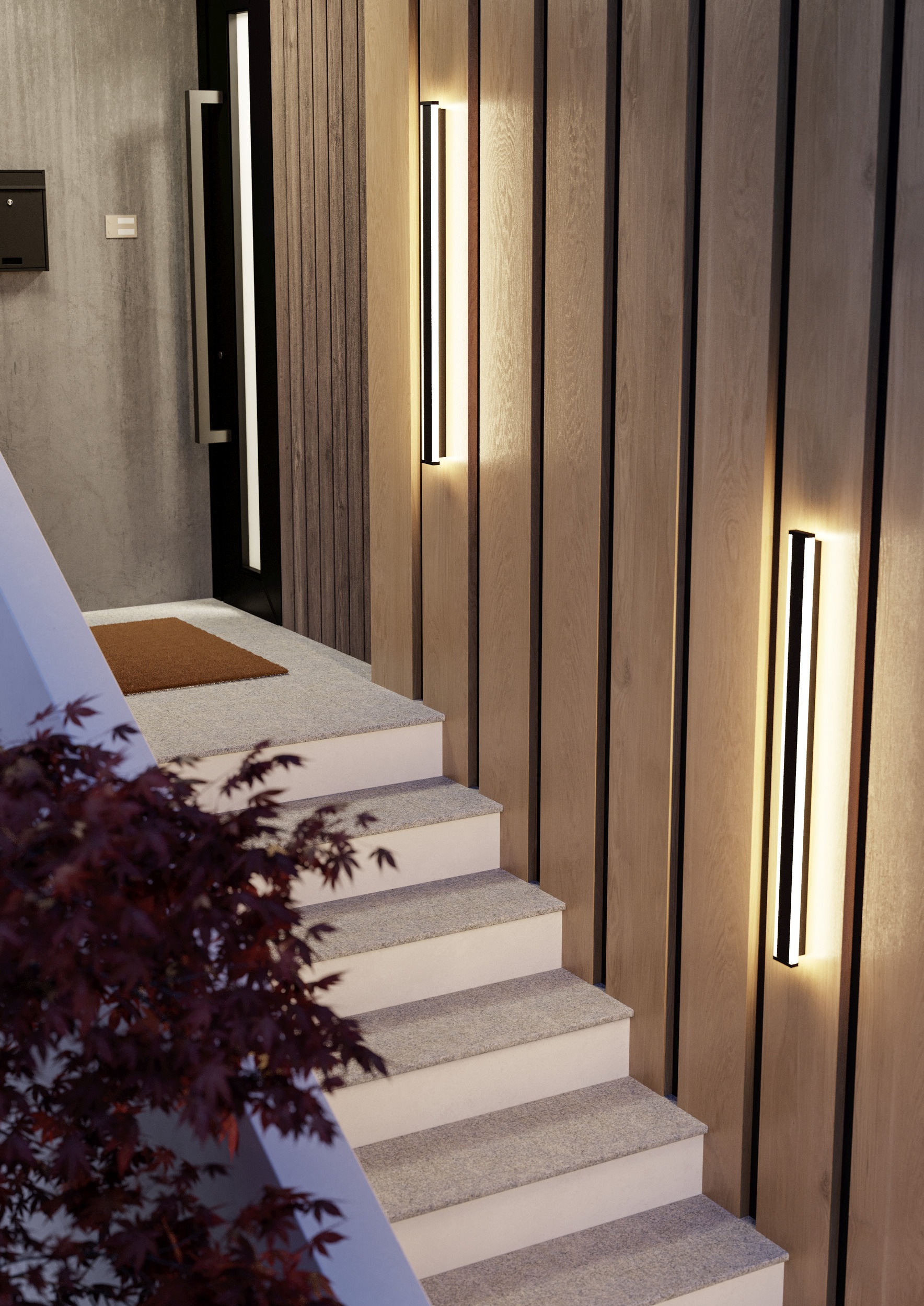 EGLO Wandleuchte »NEVIANO Wandlampe - Stahl, Kunststoff - LED - 2X11W - IP55« LED-Modul 1 Stk. Warmweiß Außenbeleuchtung, Außenwandleuchte, Terrasse, L97 x H6,5 x AL5 cm