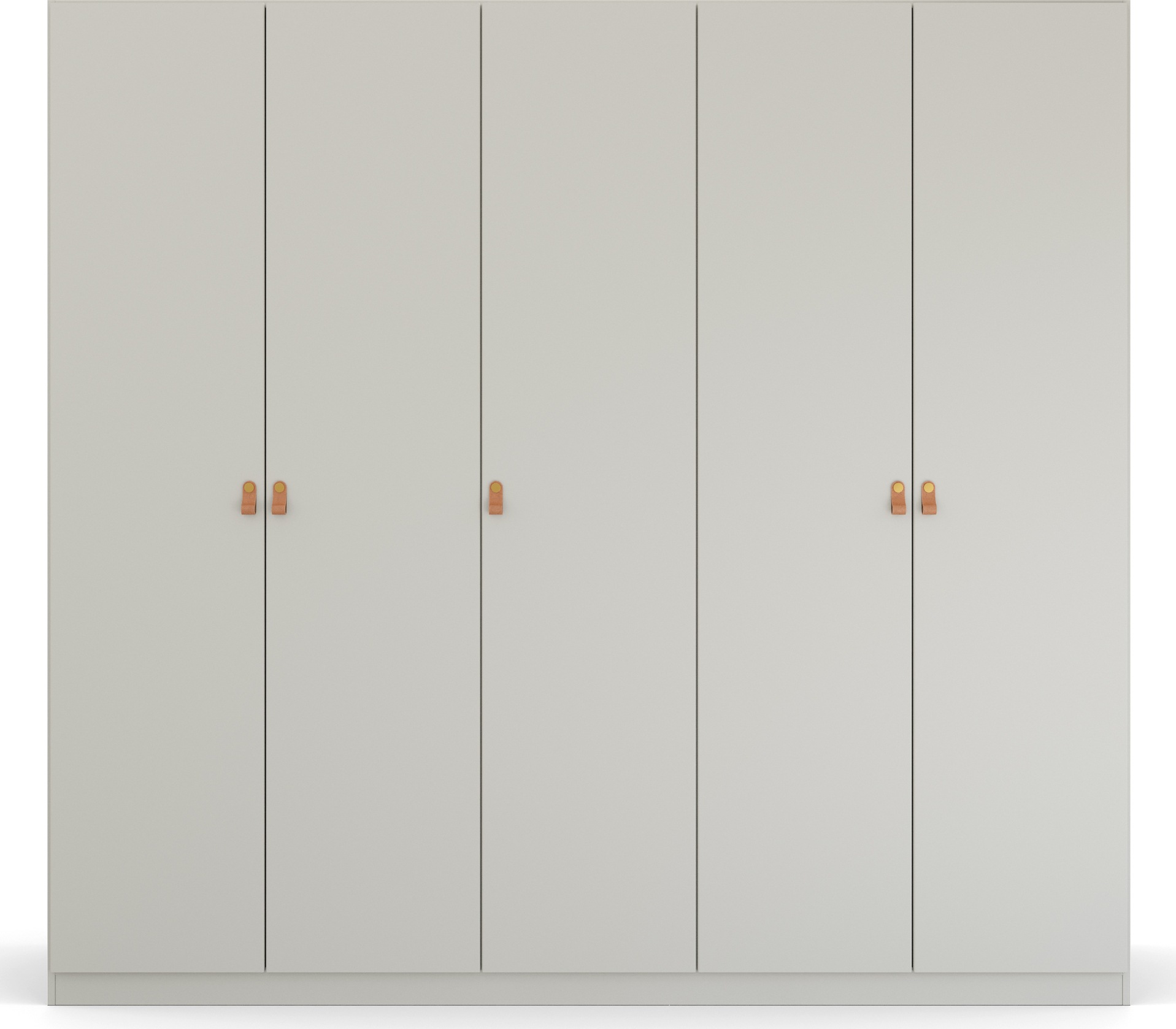 rauch Drehtürenschrank »Homey by Quadra Spin«, mit Grifflaschen aus weichem, cognacbraunem Leder