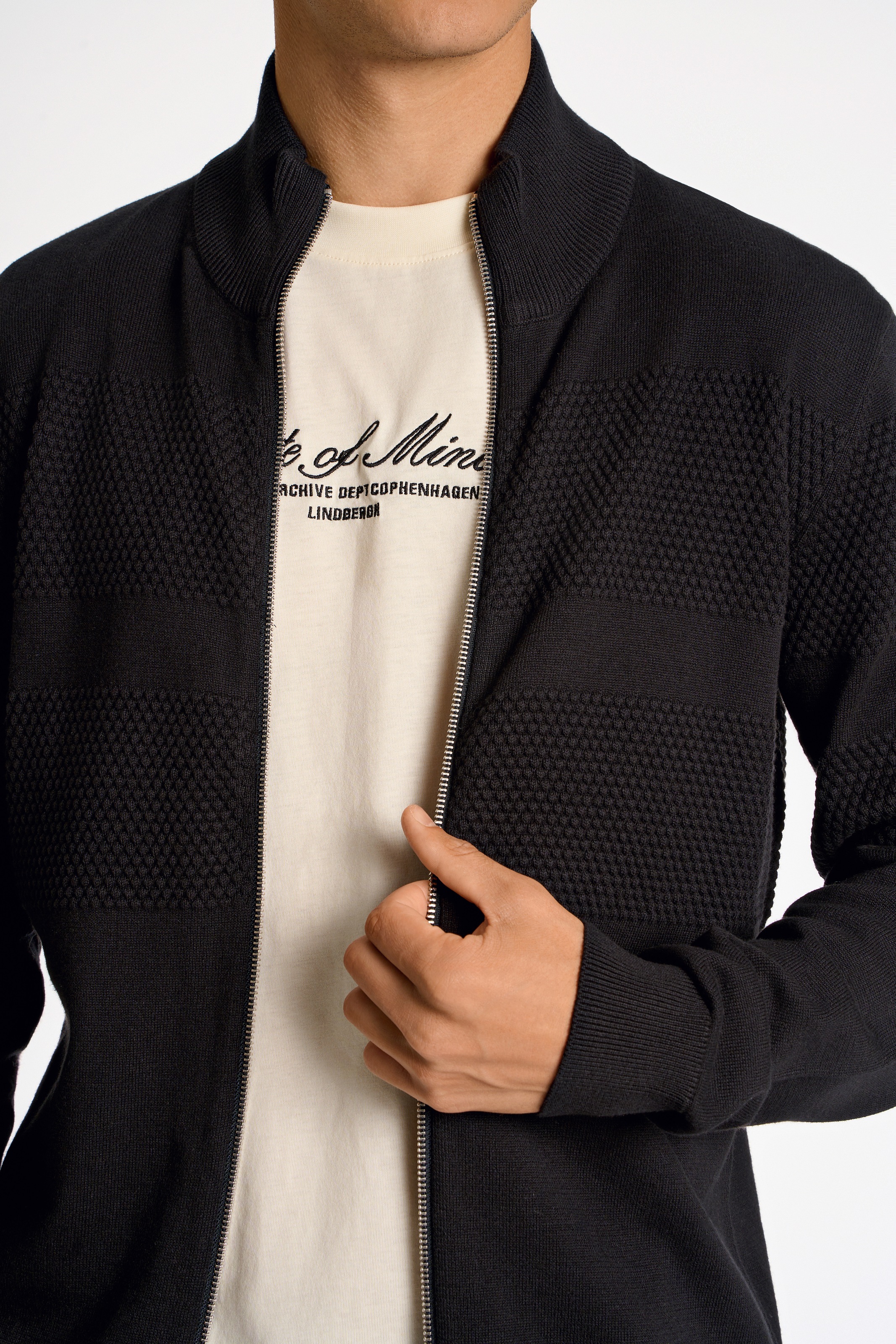 Thumbnail - LINDBERGH Strickjacke mit Stehkragen und Reißverschluss