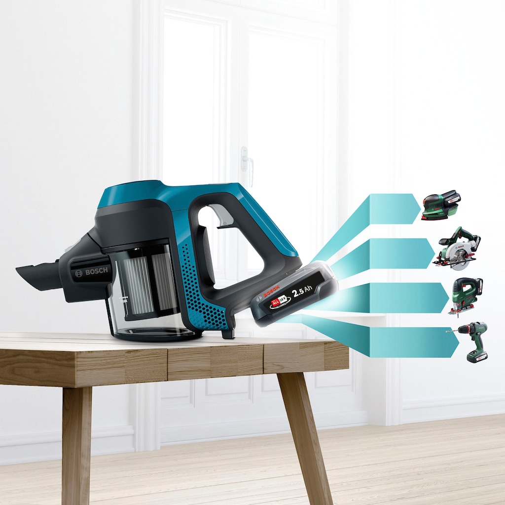 BOSCH Akku-Stielstaubsauger »Unlimited Serie 6, schwarz, BKS6111P«