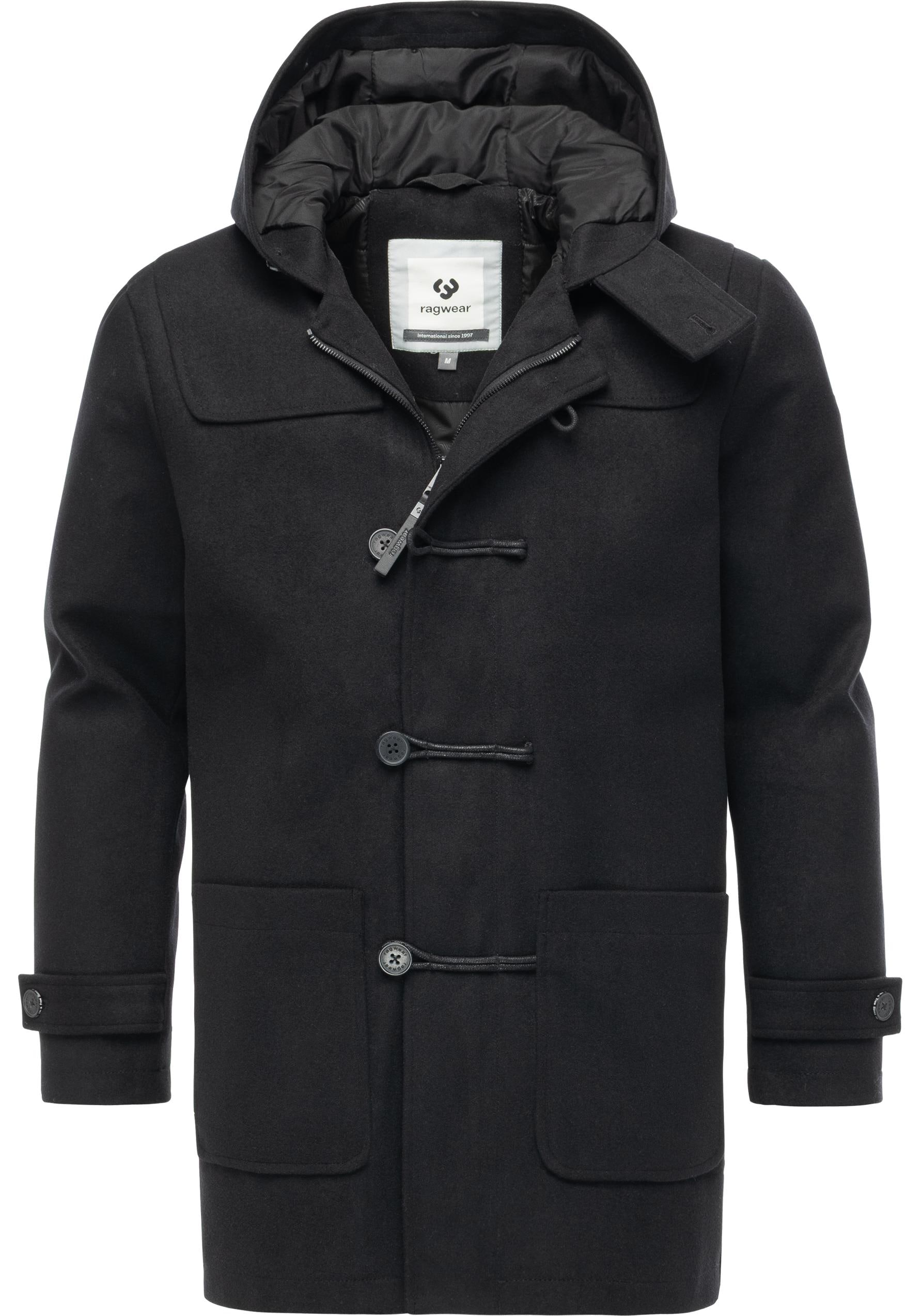 Ragwear Dufflecoat »Duffie YOUMODO«, Funktionaler Herren Mantel in Wolloptik
