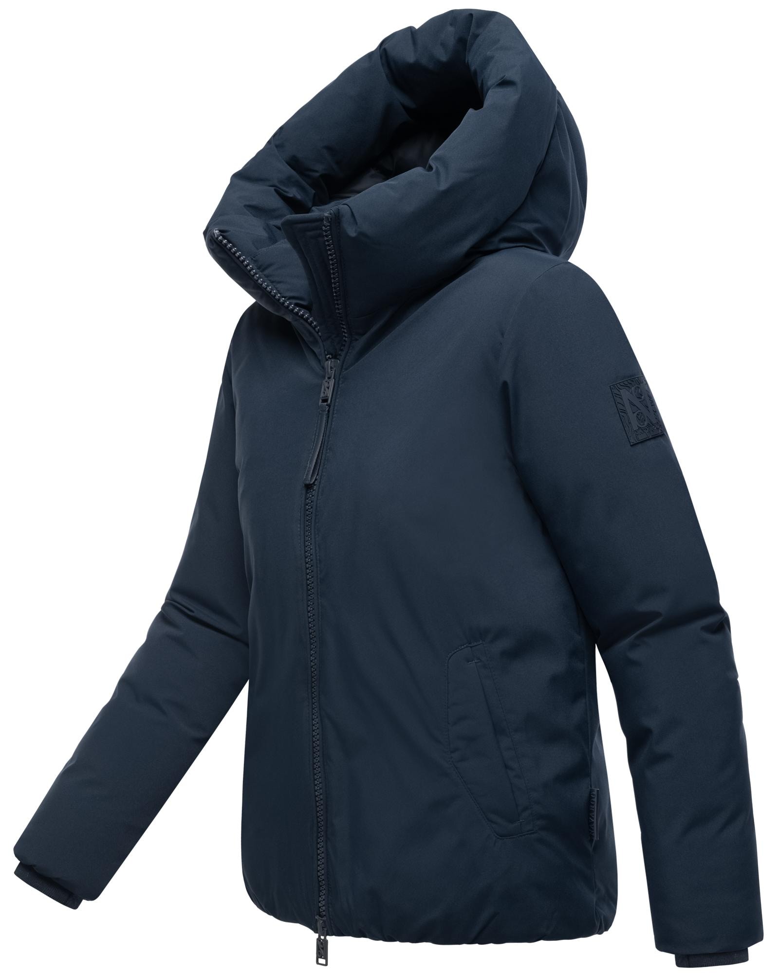 Navahoo Winterjacke »Blütenlicht 14«, mit Kapuze, Warme Damenjacke mit hohem Kragen