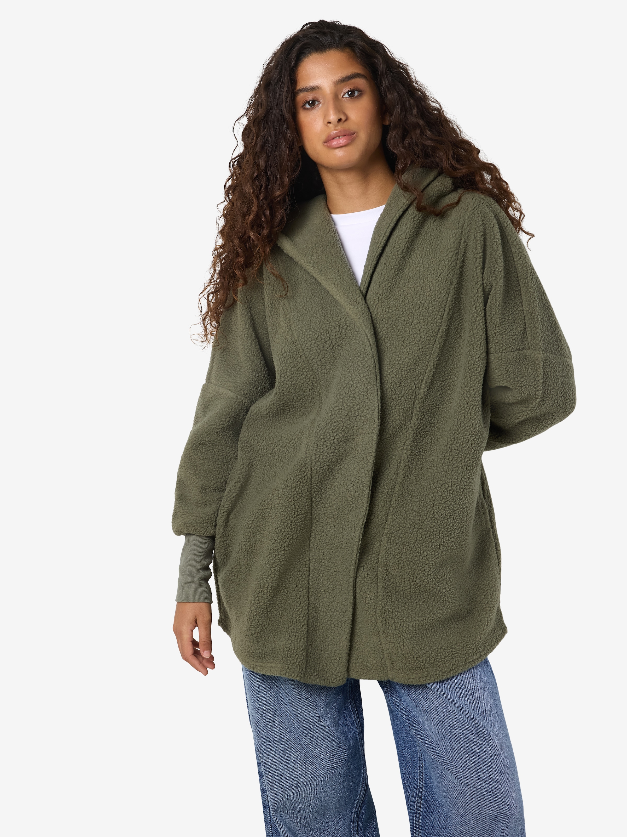 Noisy may Kapuzensweatjacke "NMCOZY L/S LONG SHACKET W HOOD JRS NOOS" günstig online kaufen