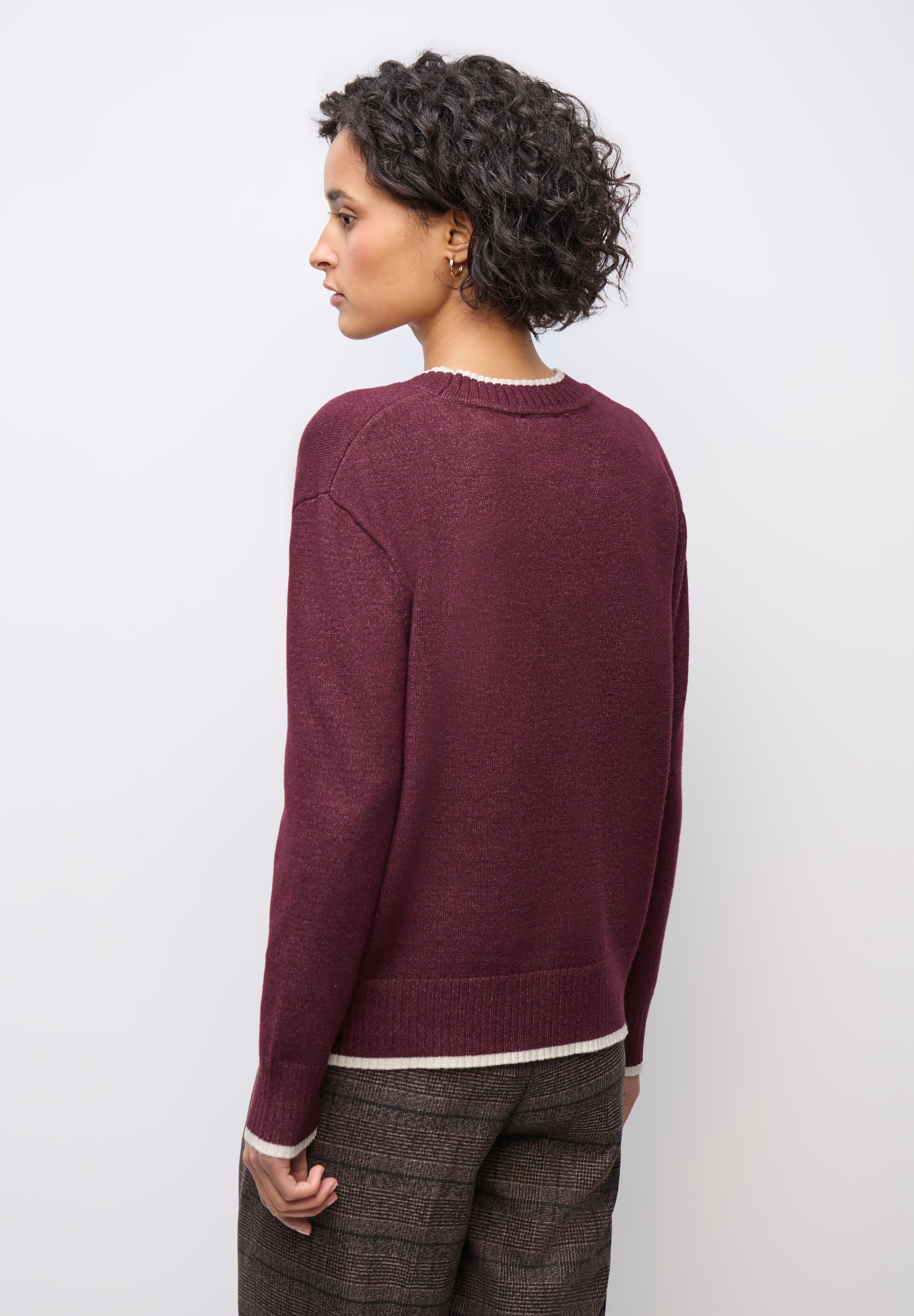 STREET ONE Strickpullover mit Materialmix günstig online kaufen