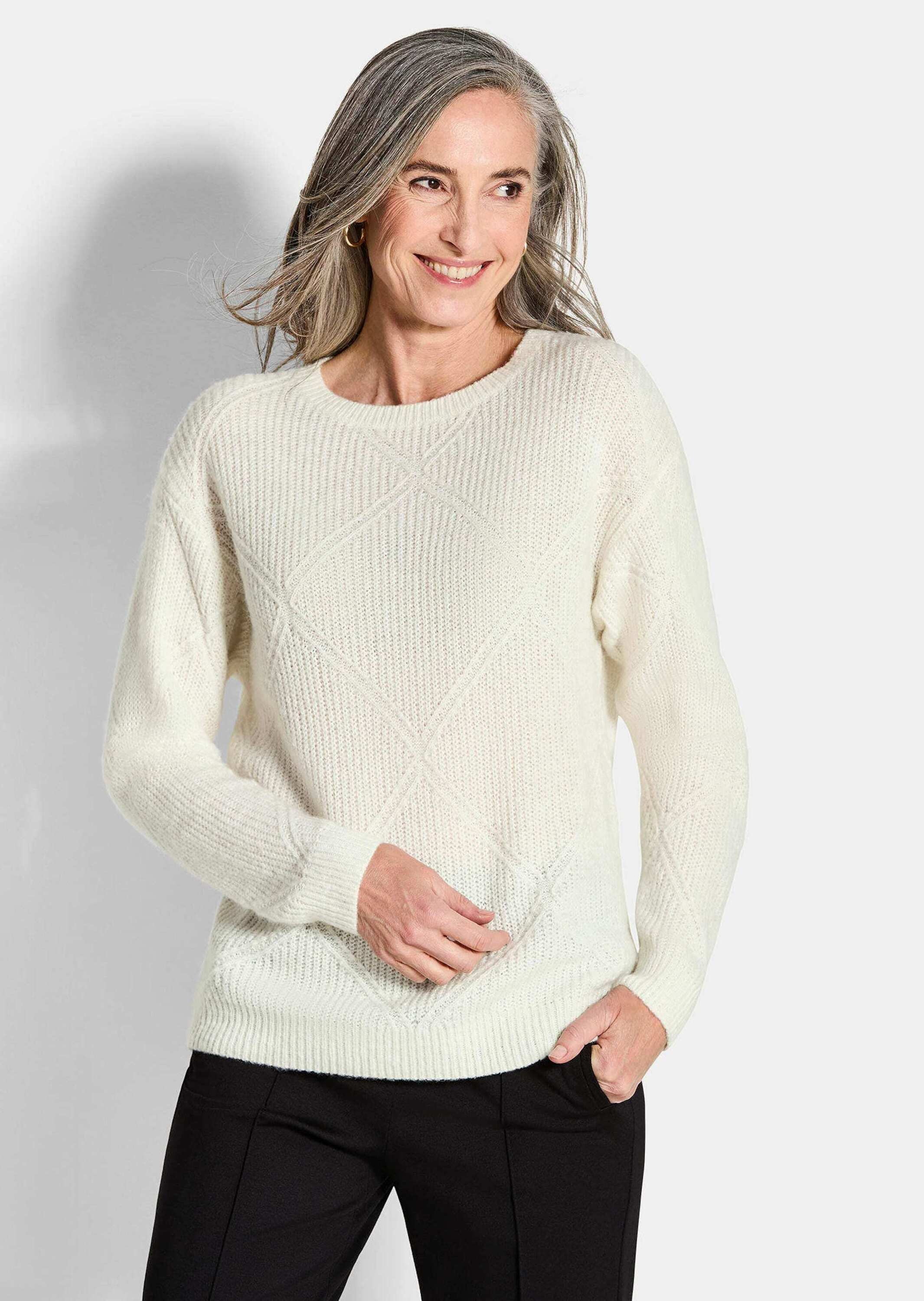 GOLDNER Rundhalspullover »Kurzgröße Pullover aus leichtem Strick«