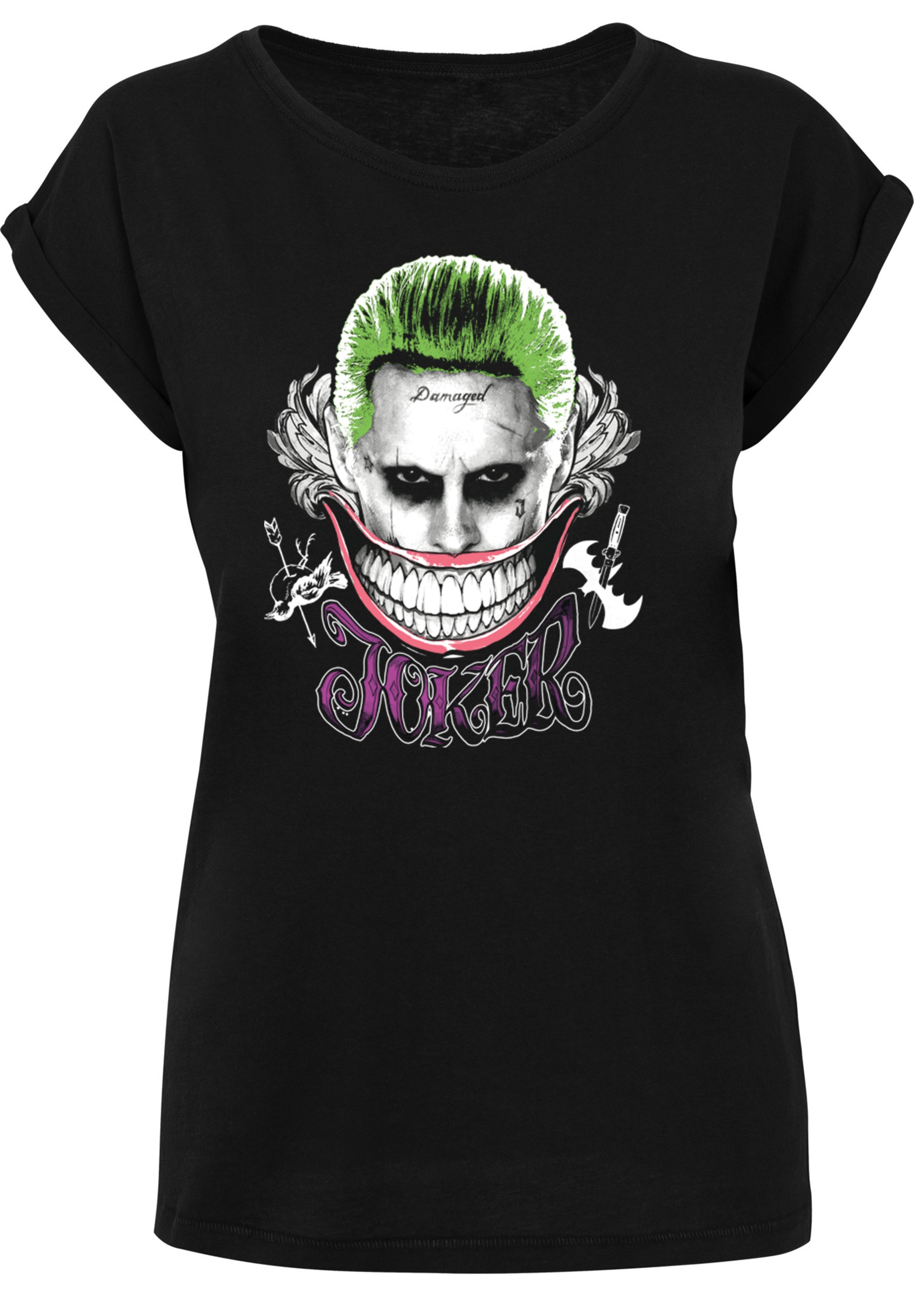 F4NT4STIC T-Shirt »Suicide Squad Joker Coloured Smile«, Print