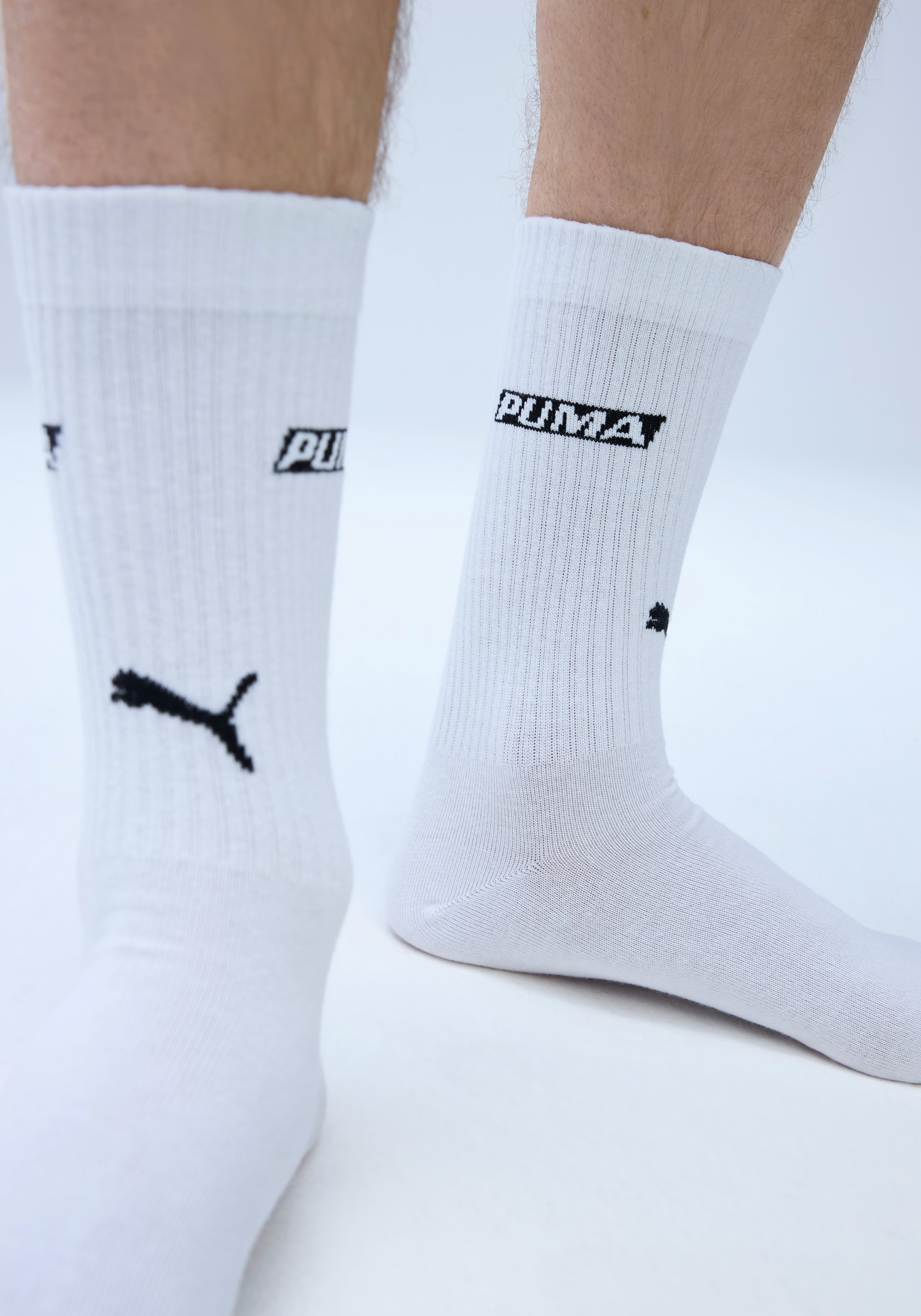 PUMA Socken »PUMA UNISEX LOGO STACKING CREW SOCK« 3 Paar, 