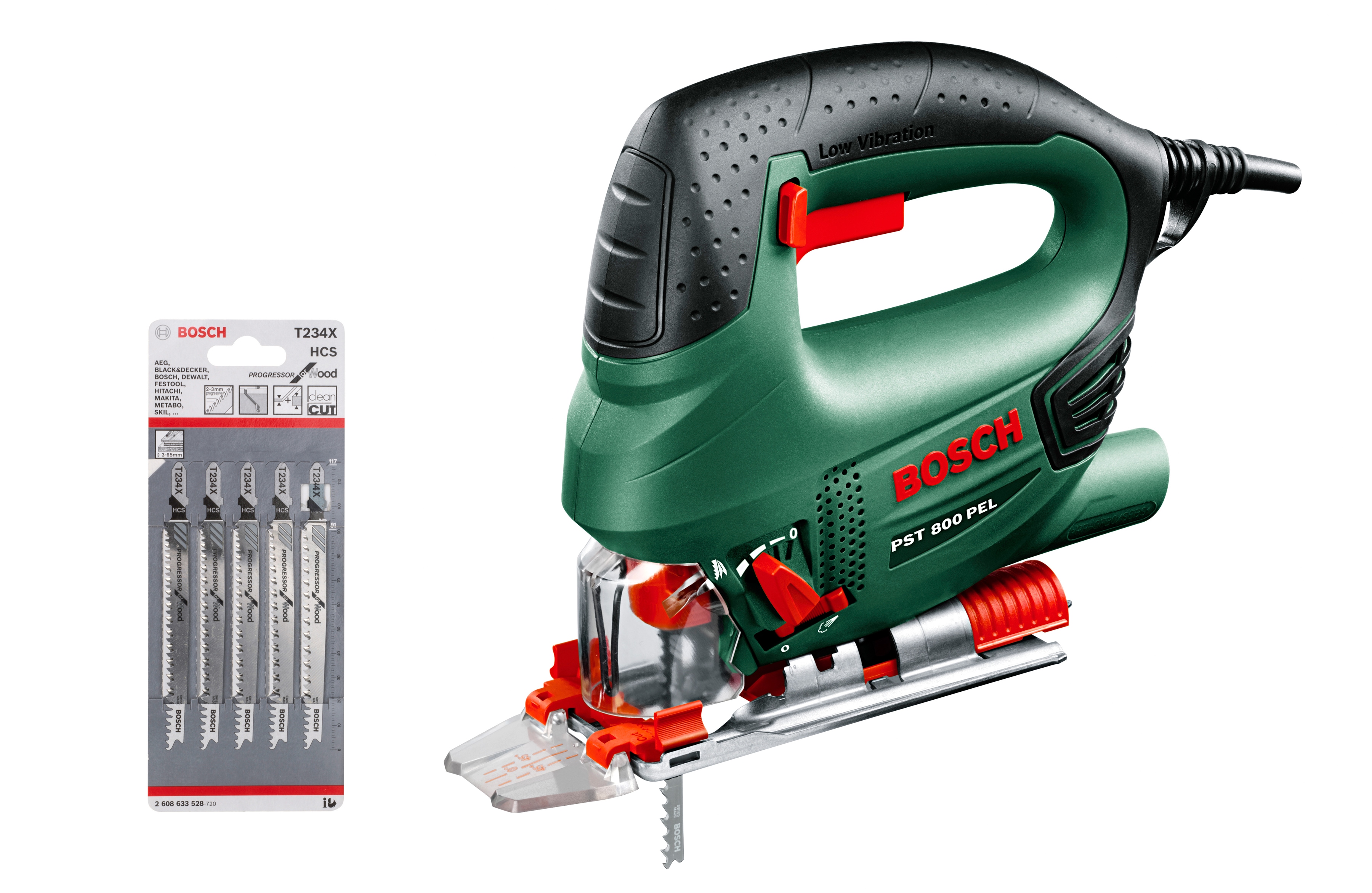 Bosch Home & Garden Pendelhubstichsäge "PST 800 PEL" Set, 5 Stk. tlg. inkl. Sägeblatt-Set