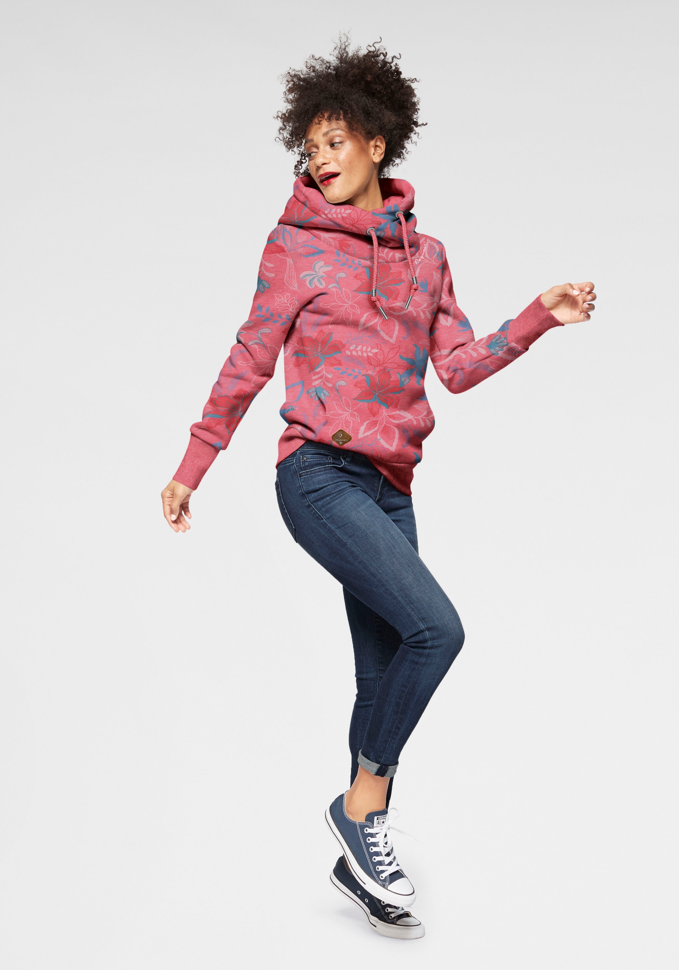 Ragwear Gripy Flowers O Hoodie Coral XXL 3