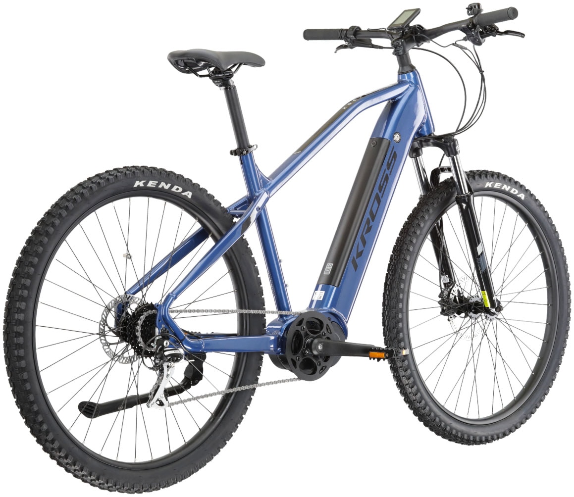 Kross E-Bike »E-MTB Hexagon Boost 3.0 29 Zoll blau«, 8 Gang, Shimano, ACERA M360, Mittelmotor 250 W