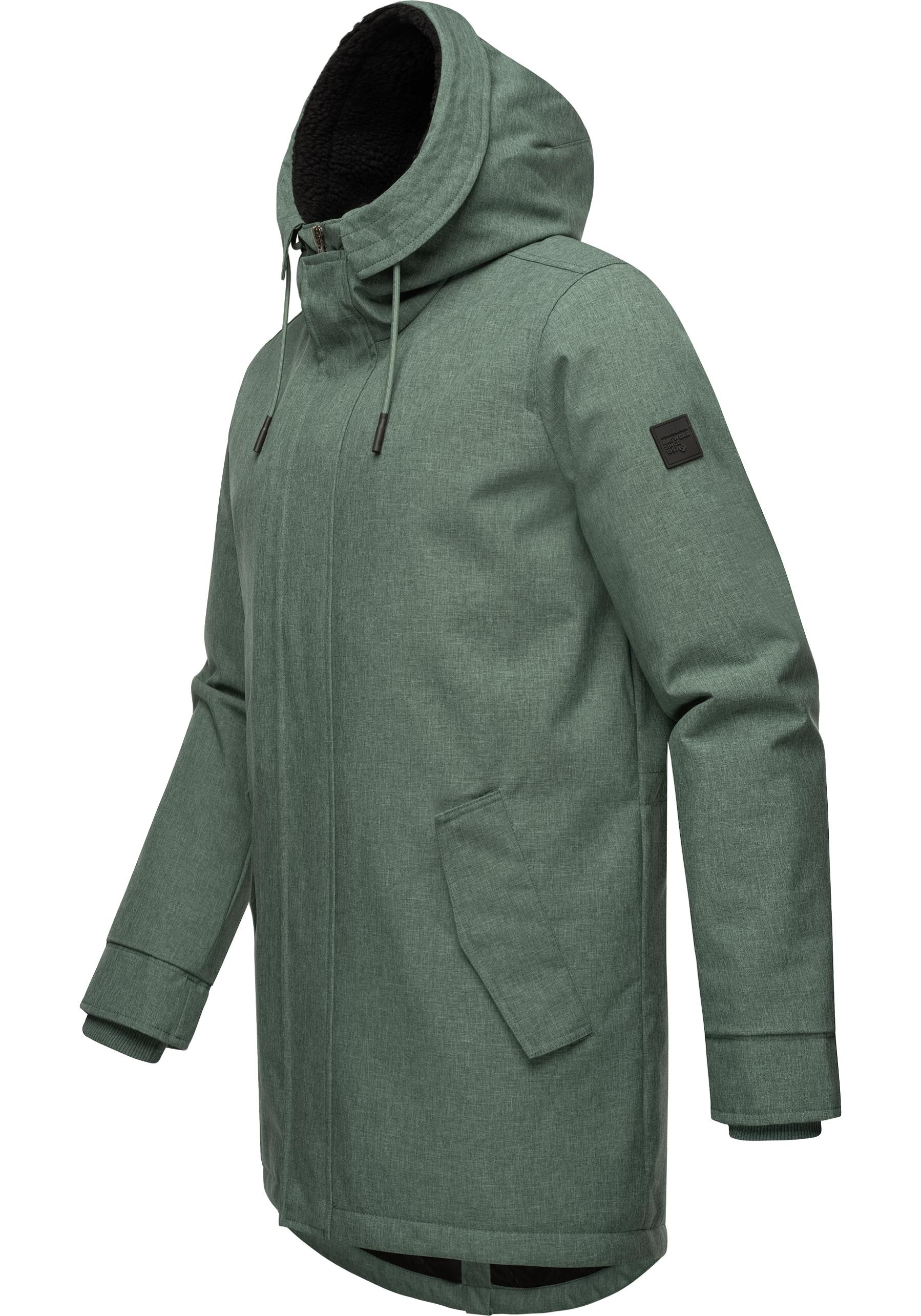 Ragwear Kurzmantel »Mr Smithem YOUMODO«, wasserdichte lange Herren Winterjacke mit Kapuze