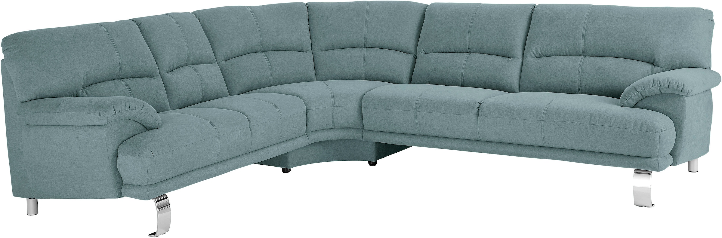 TRENDMANUFAKTUR Ecksofa »Cecilia II, in italienischen Design, bequem, hoher Sitzkomfort, L-Form«, extrabreite Armlehnen für noch mehr Sitzkomfort