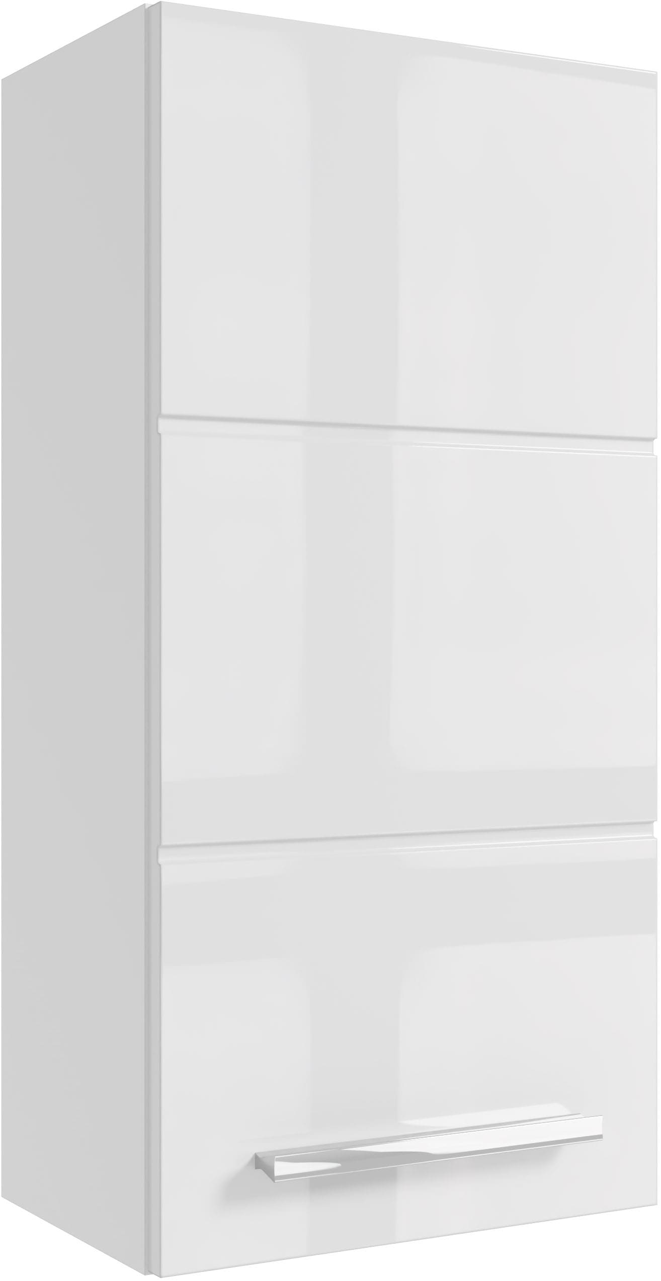 Hängeschrank, B:34cm H:70cm T:23cmweiß matt, weiß hochglanz, BASIC BY BALCULINA, Holzwerkstoff, Badezimmer, Schränke, "Mandi", Breite 34cm, hochglanz