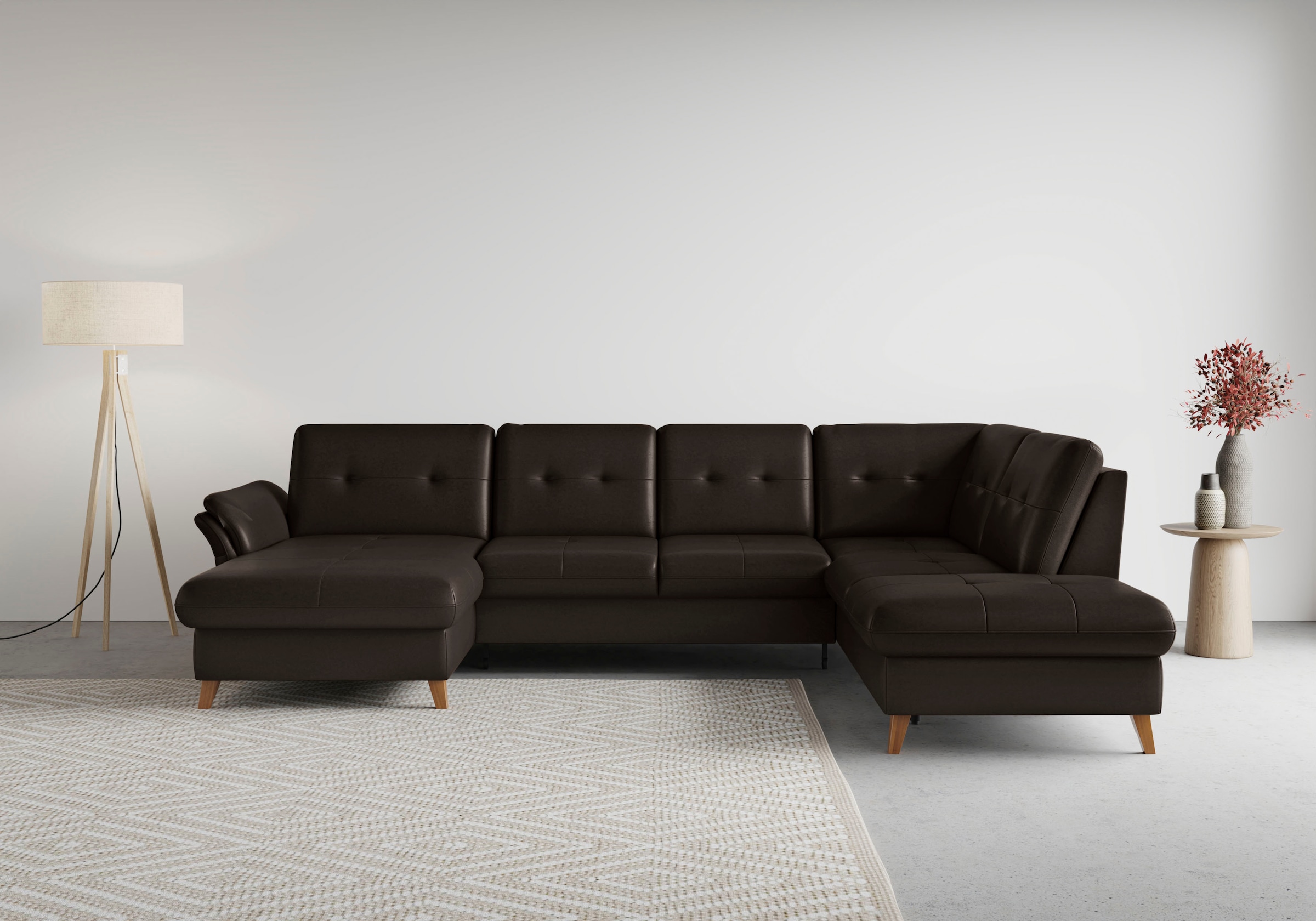 sit&more Wohnlandschaft "Göteborg" inkl. Sitztiefenverstellung, wahlweise mit Bettfunktion & Bettkasten