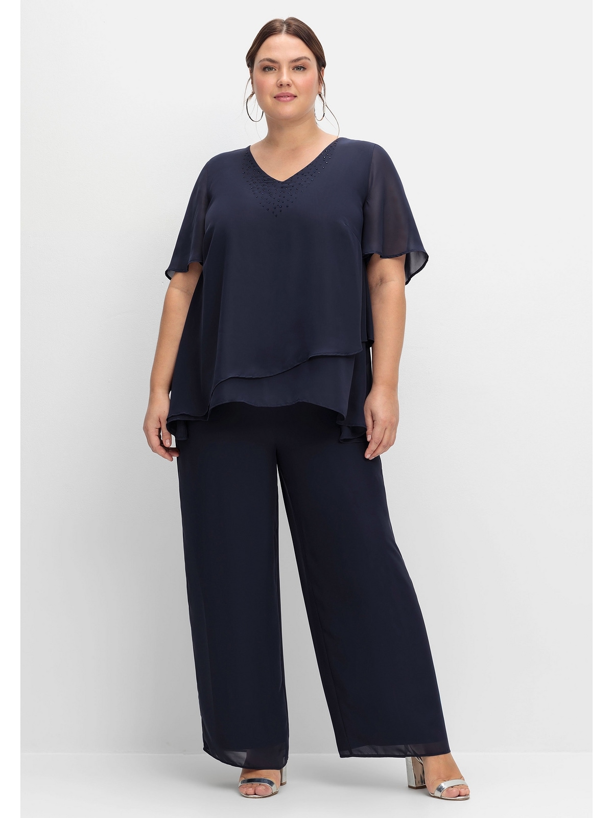 Jumpsuit »Große Größen«, im Lagenlook, mit weitem Bein