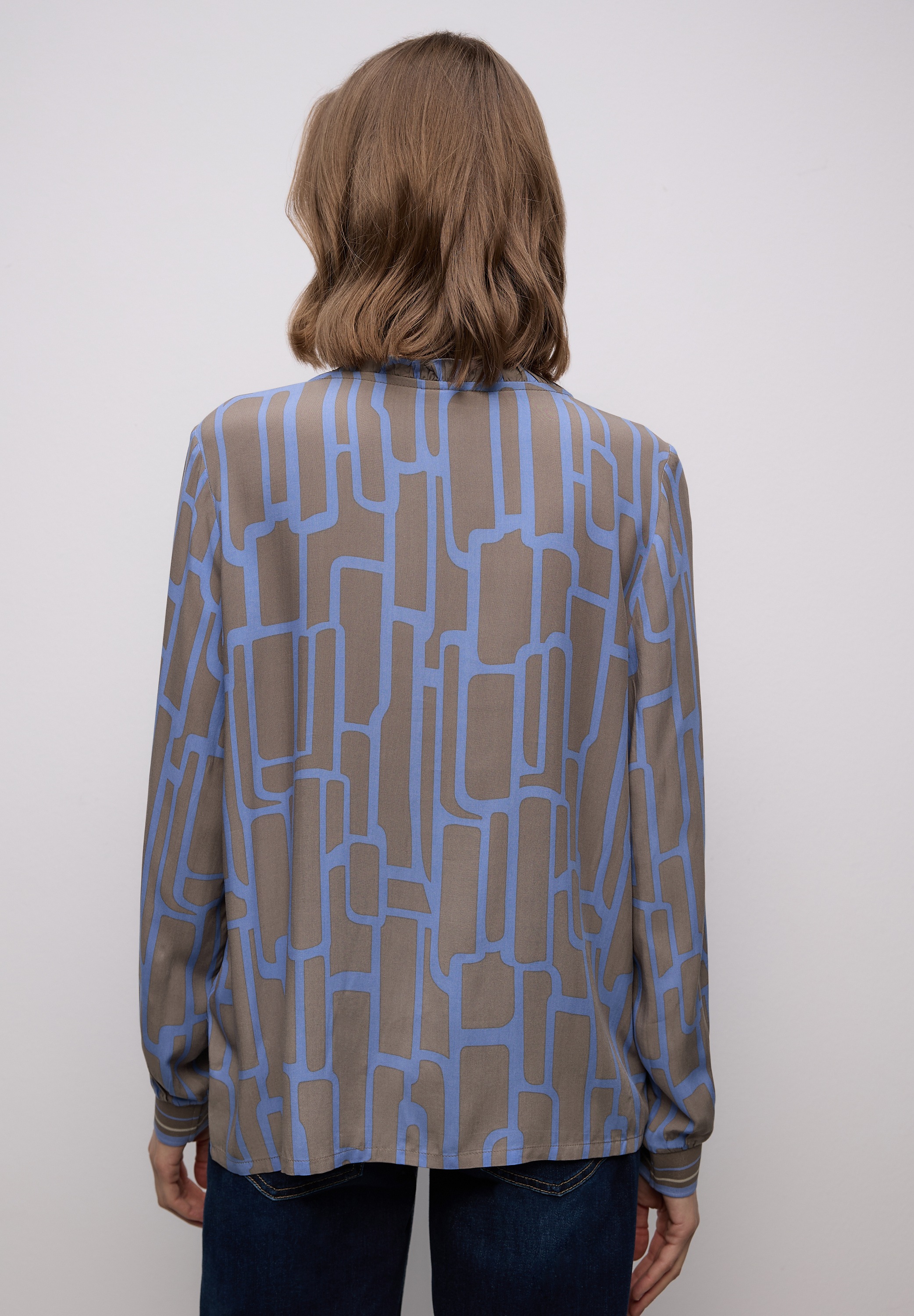 STREET ONE Langarmbluse mit grafischem Muster günstig online kaufen