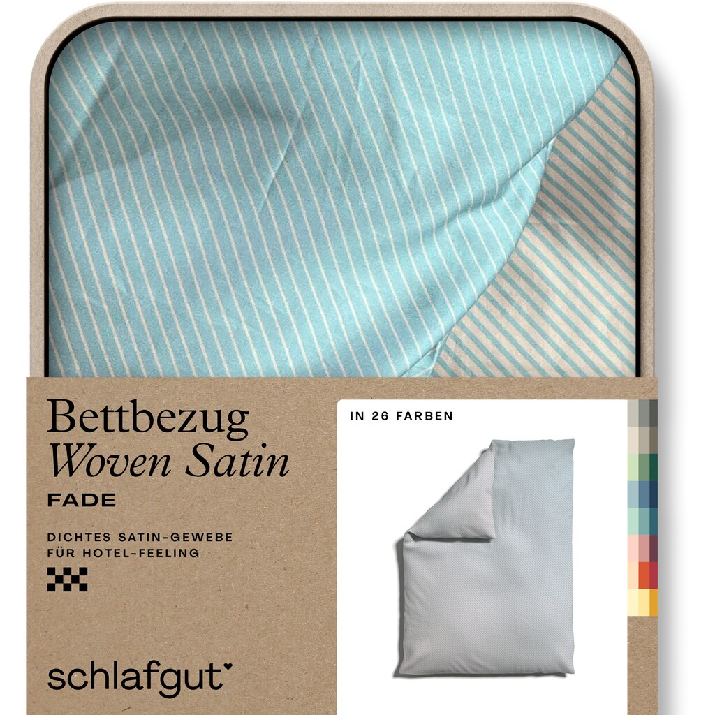 Schlafgut Bettbezug »Woven Satin Fade mit feinen Streifen«, (1 St.)