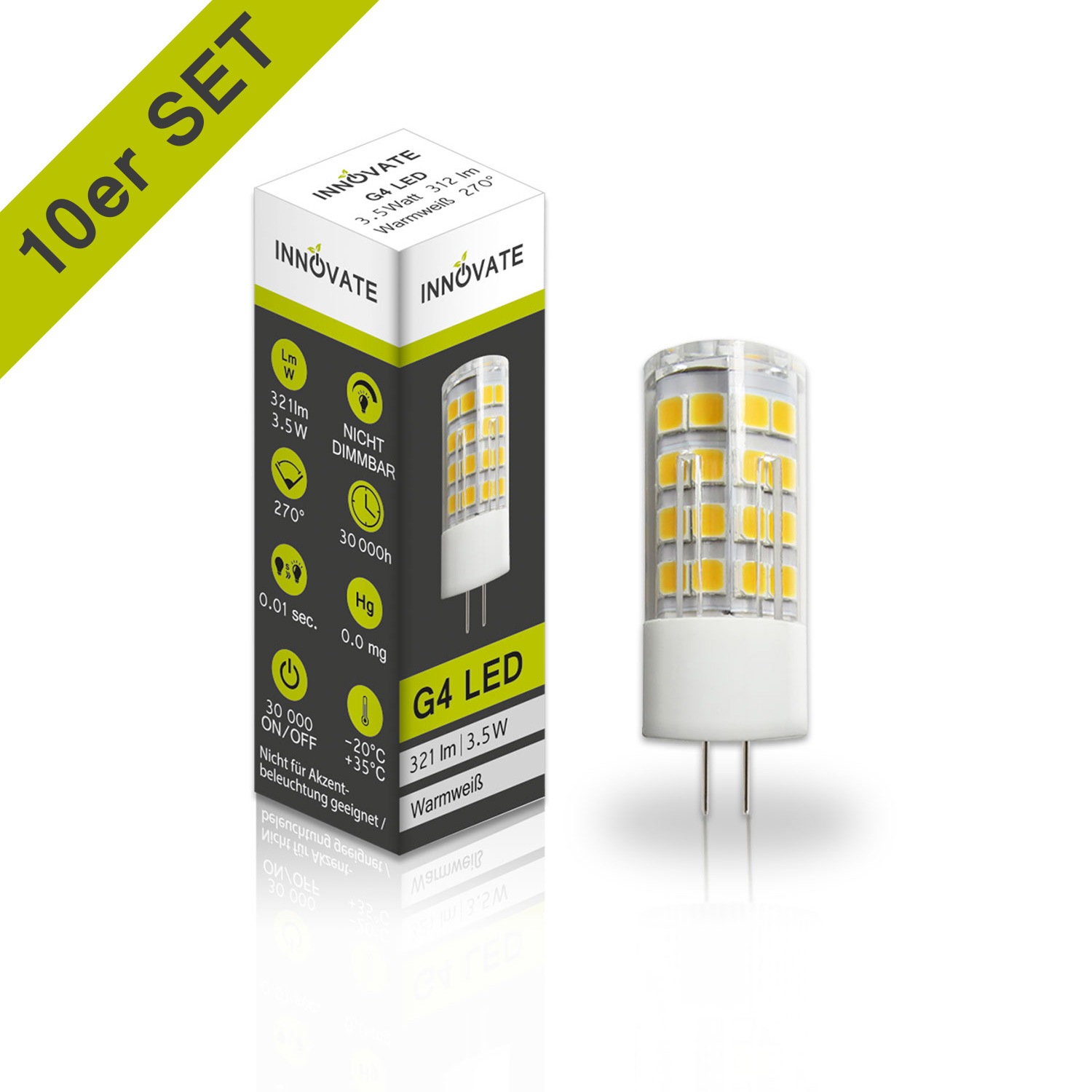 LED-Leuchtmittel G4 im praktischen 10er-Set