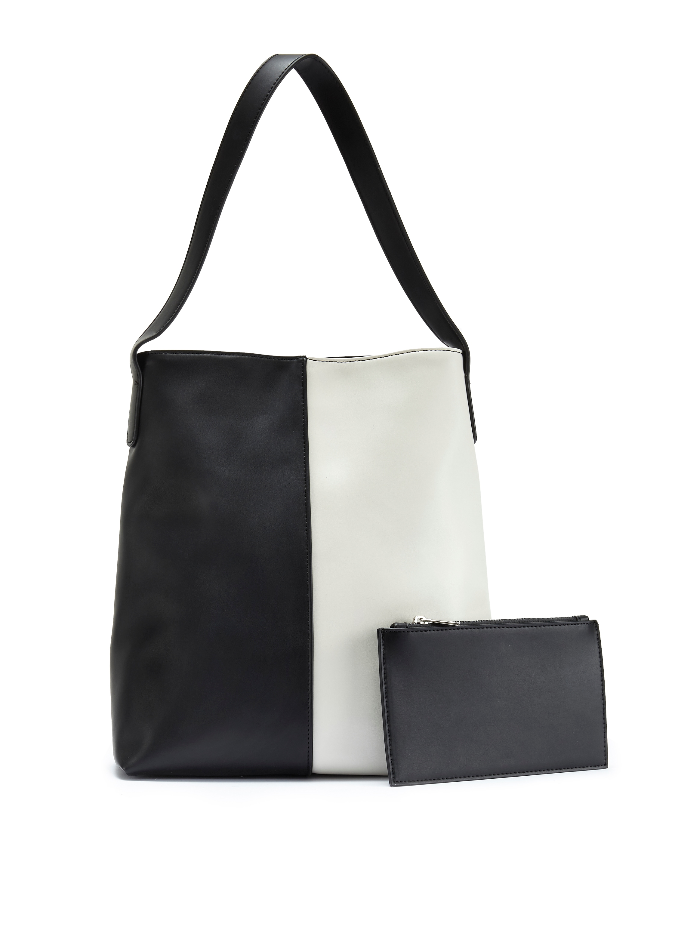 Vivance Shopper, (2 tlg.), colourblocking mit kleiner Innentasche, Handtasche, Schultertasche
