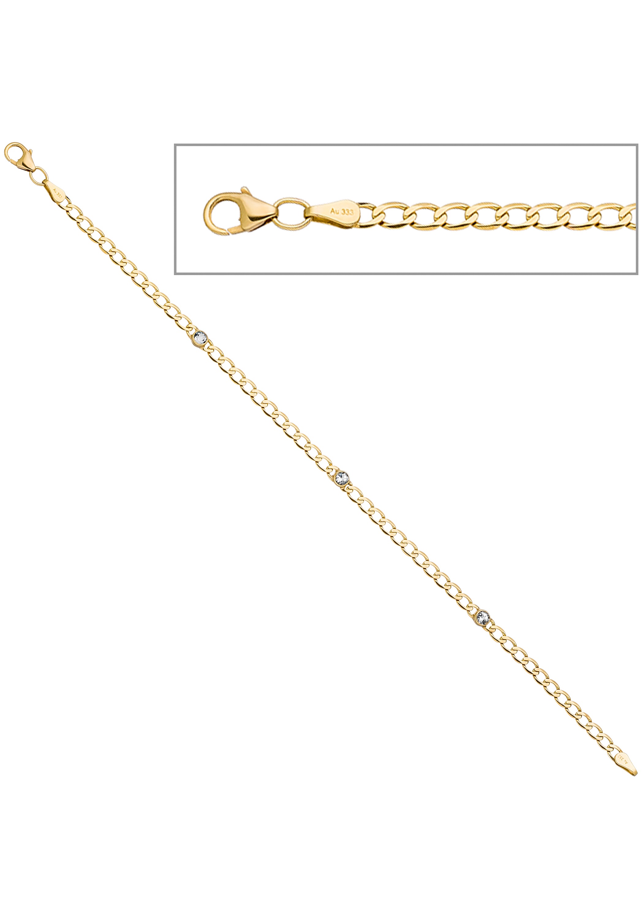 JOBO Armband mit Blautopas Bracelet Yellow Gold 333 19cm