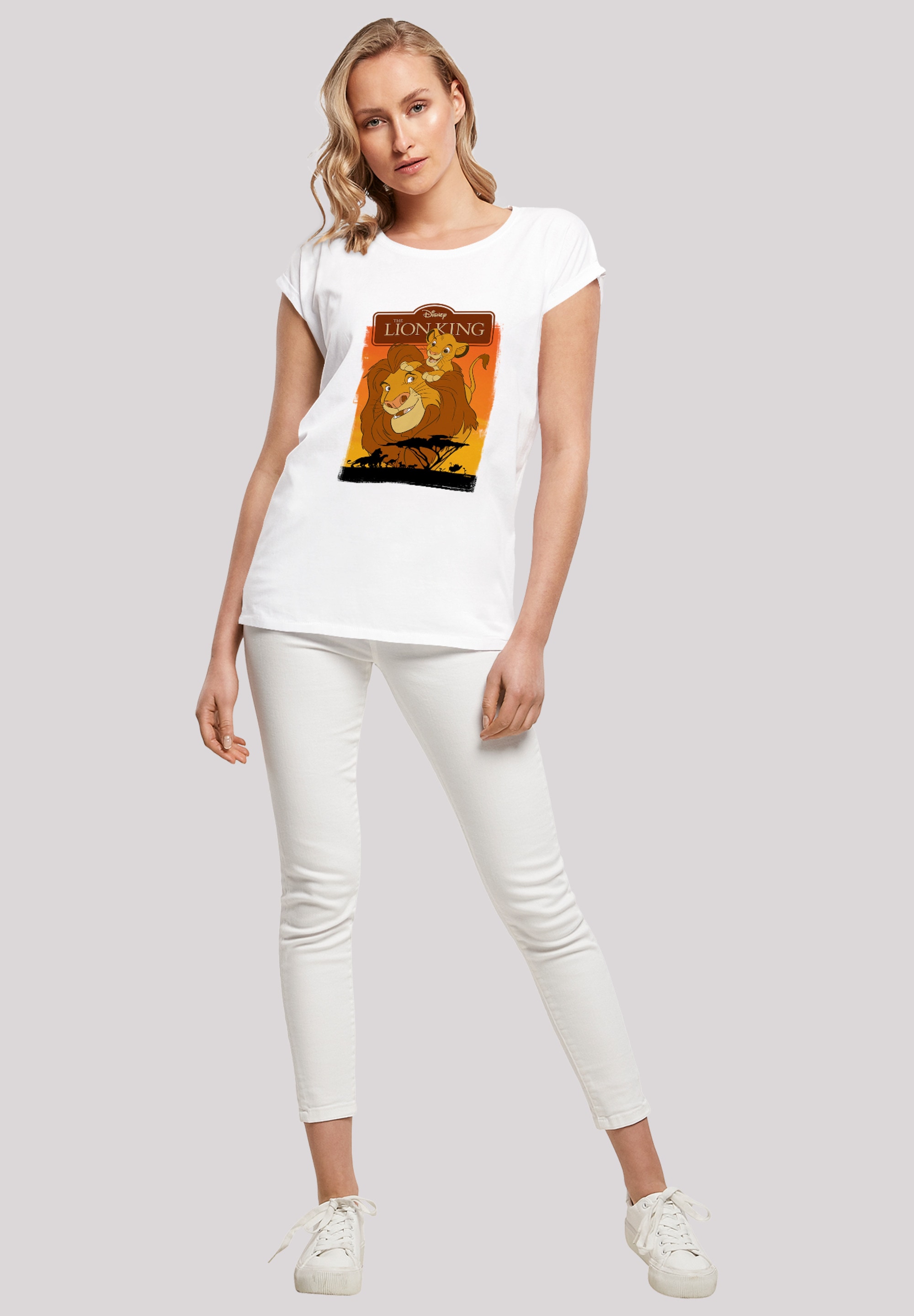 F4NT4STIC T-Shirt »'Disney König der Löwen Simba und Mufasa'«, Damen,Premium Merch,Regular-Fit,Kurze Ärmel,Bedruckt