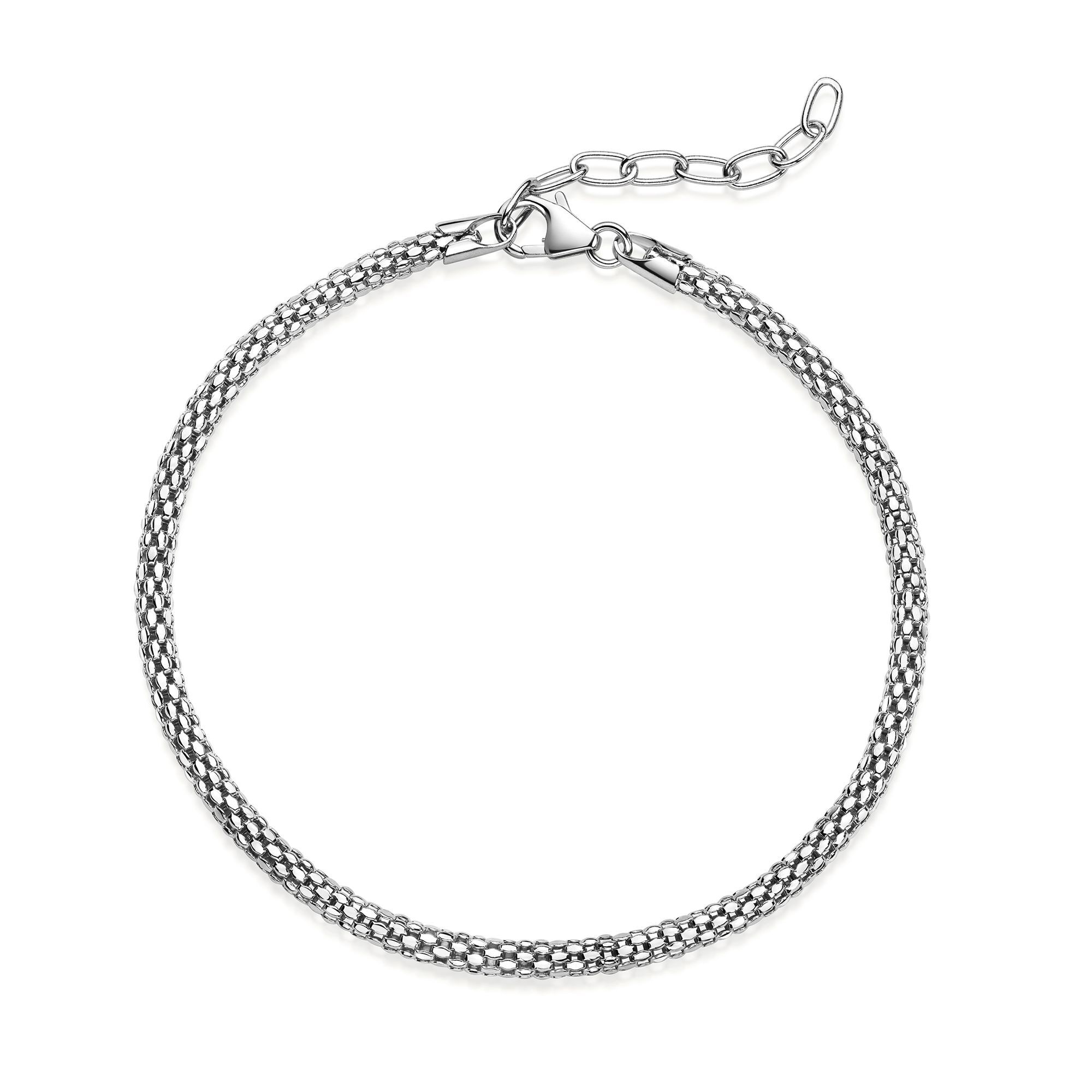 Armband CELESTA, silber (weiß), Armbänder, Damen, 18cm, Silber 925 (Sterlingsilber), glänzend, Armband