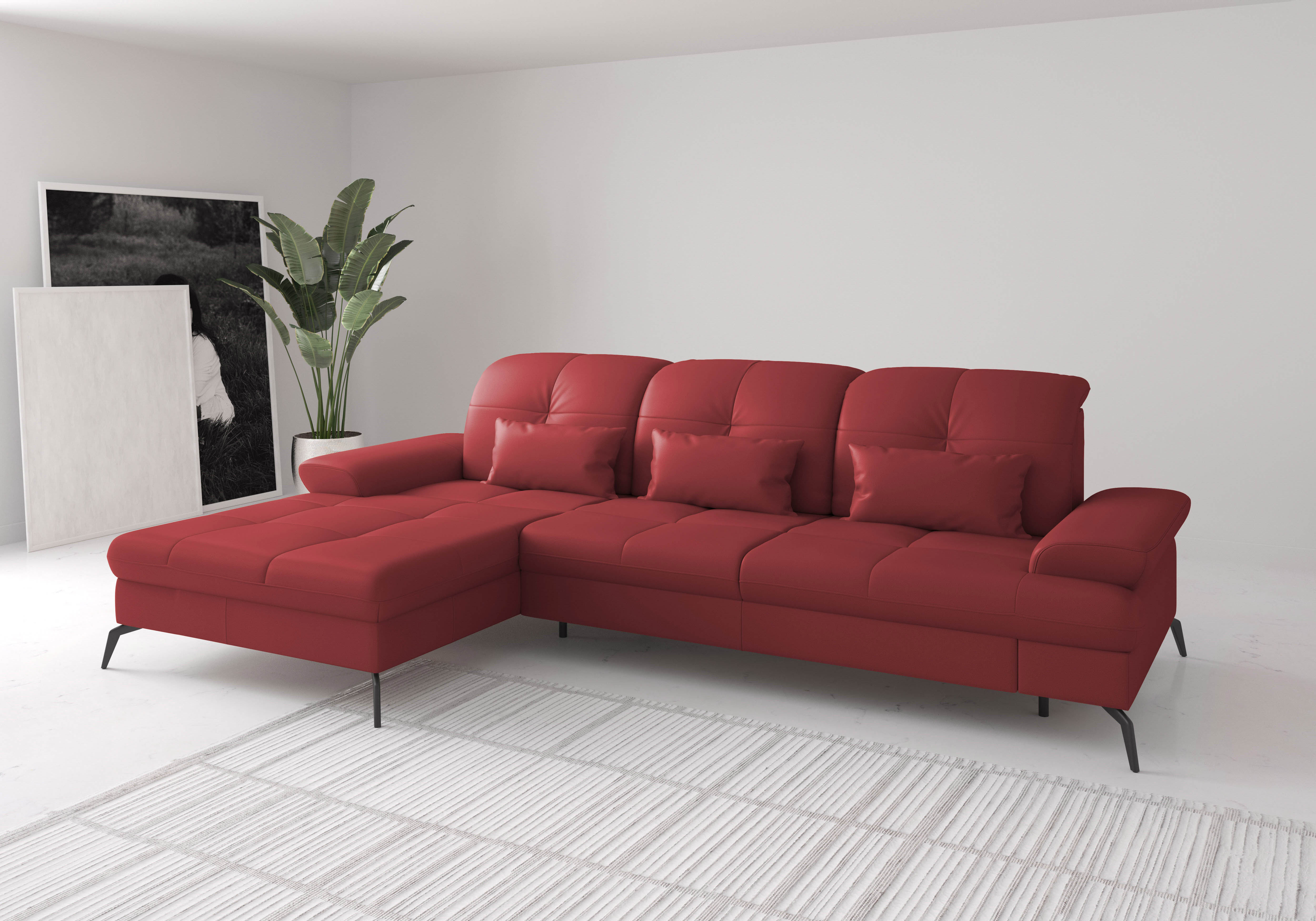 sit&more Ecksofa "Amica, L-Form, inkl. Sitztiefenverstellung & Armteilverstellung" wahlweise mit Schlaffunktion, Bettkasten und Kopfteilverstellung