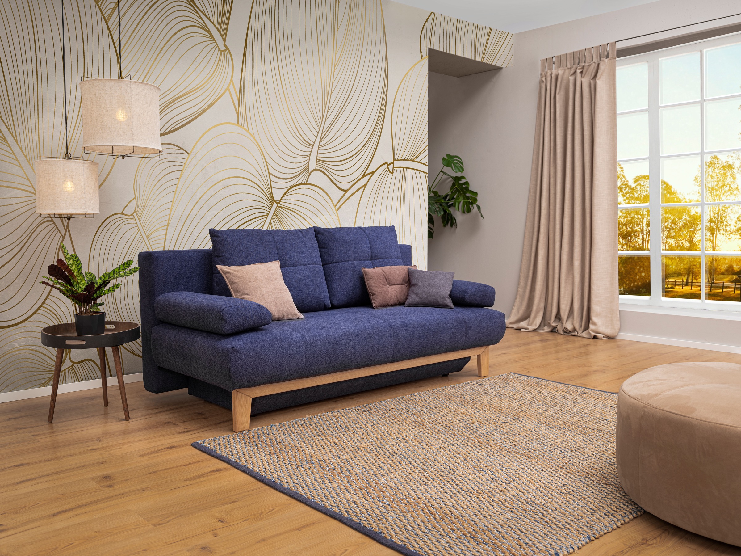 alina Schlafsofa "Ama" mit Bettfunktion und Stauraum günstig online kaufen