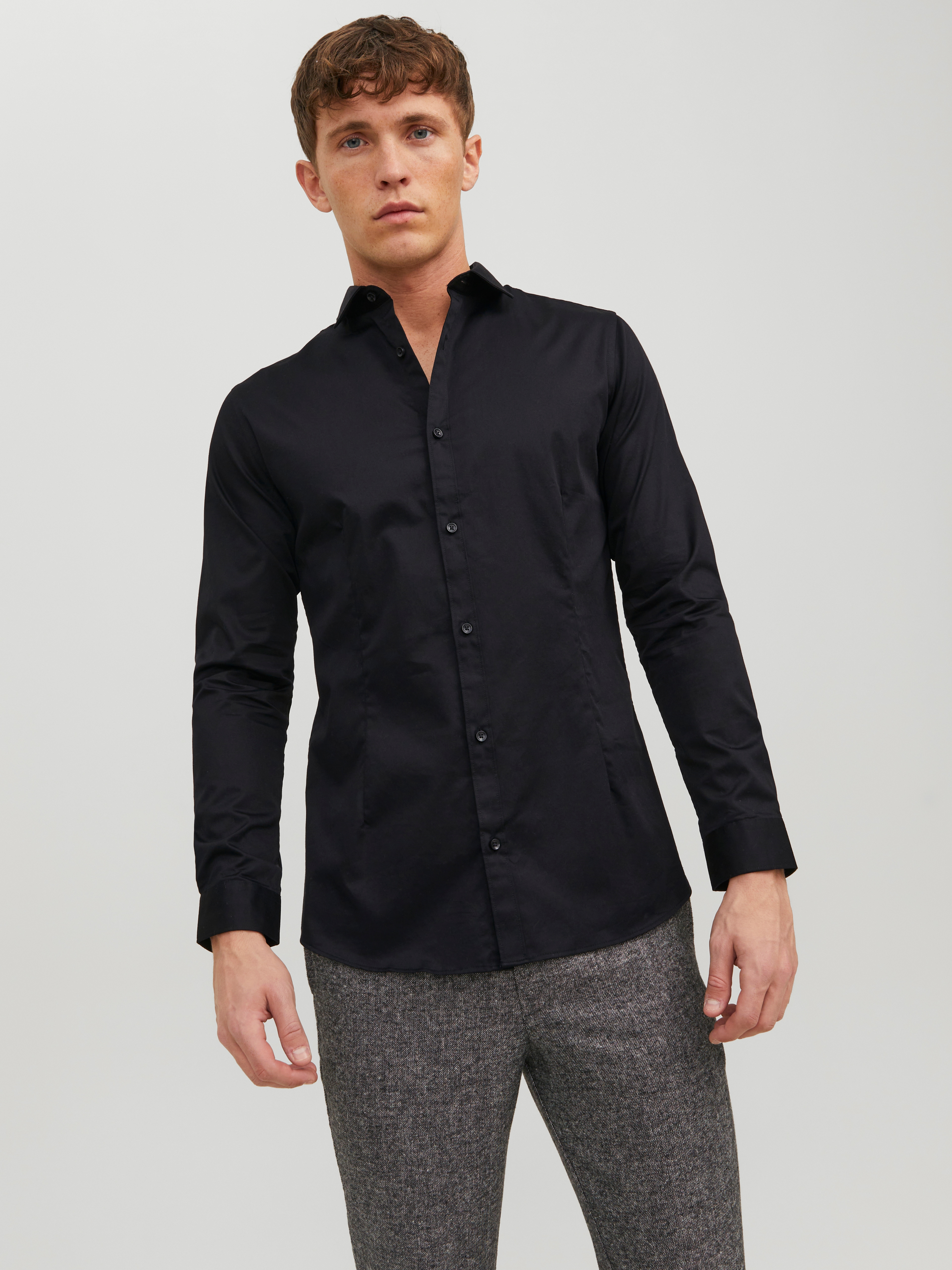 Jack & Jones Langarmhemd "JJPRPARMA SHIRT L/S NOOS" mit Hemdkragen