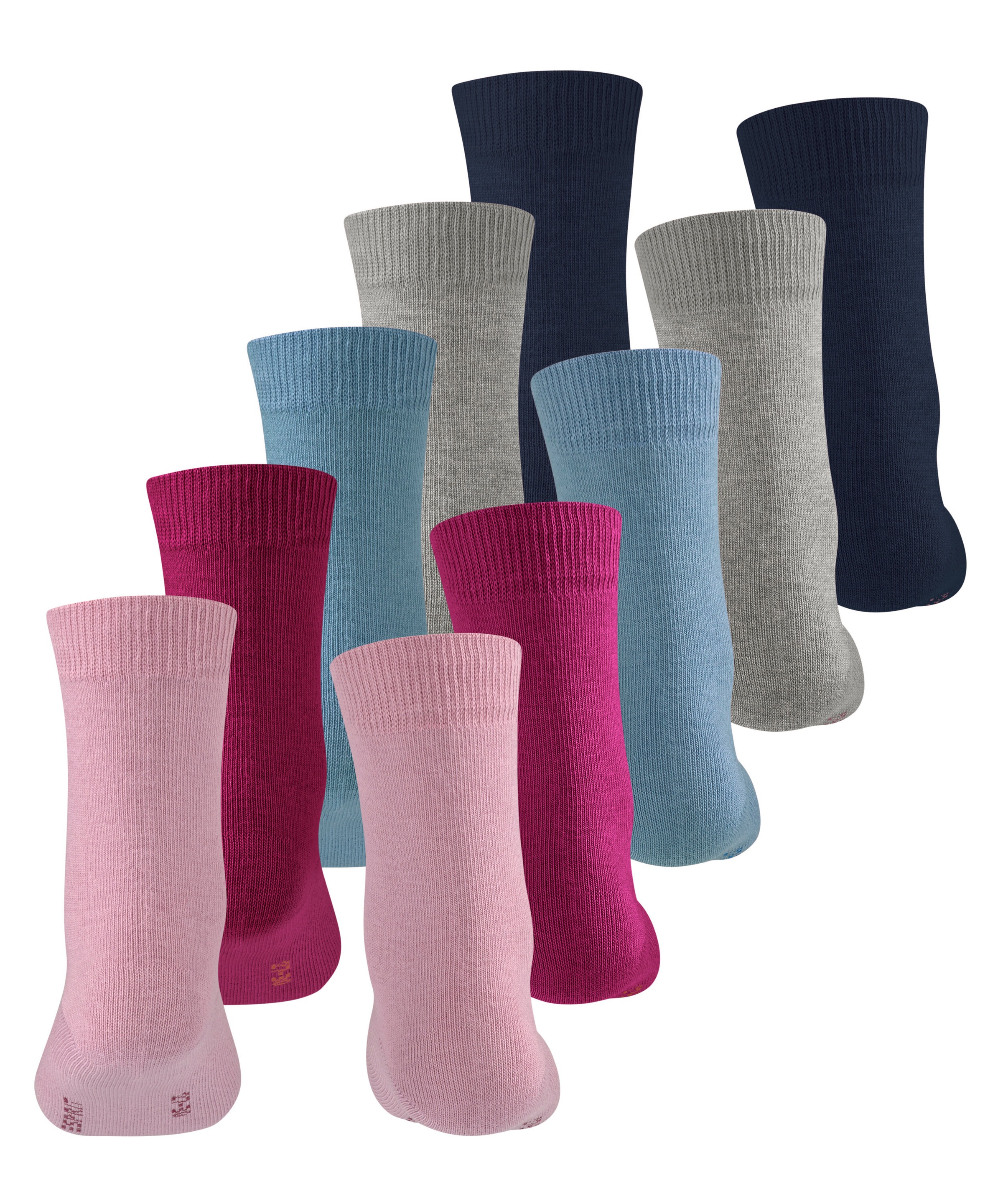 Esprit Socken »Solid Mix« 5 Paar,  uni Socken, Basic Vorteilspack, geripptes Bündchen