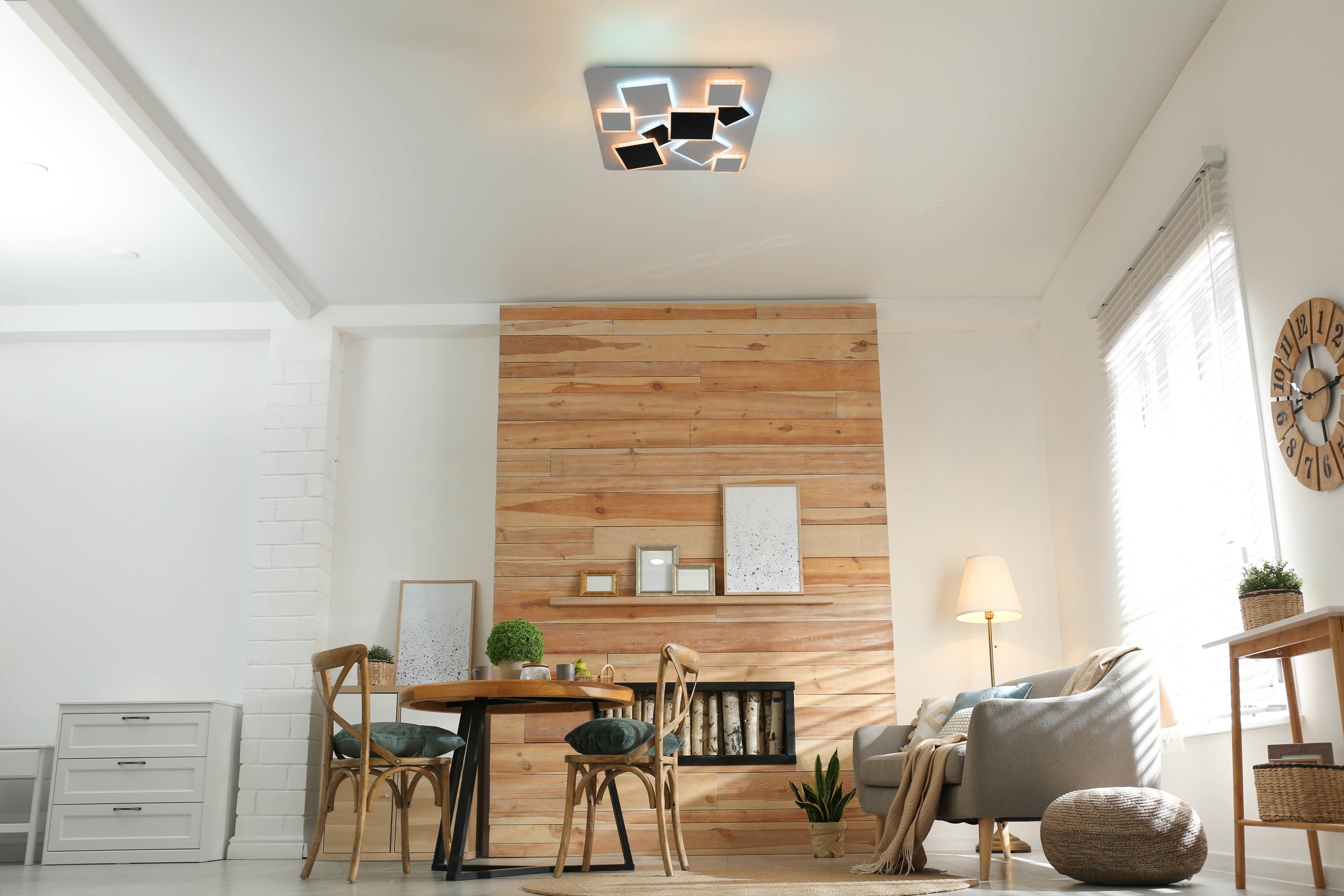 LIGHT & MORE LED Deckenleuchte »Vincent« LED-Modul 1 Stk. warmweiß - kaltweiß inkl. CCT, Memory, Nachtlicht, dimmbar, IR-Fernbedienung, L/B: 46,8cm
