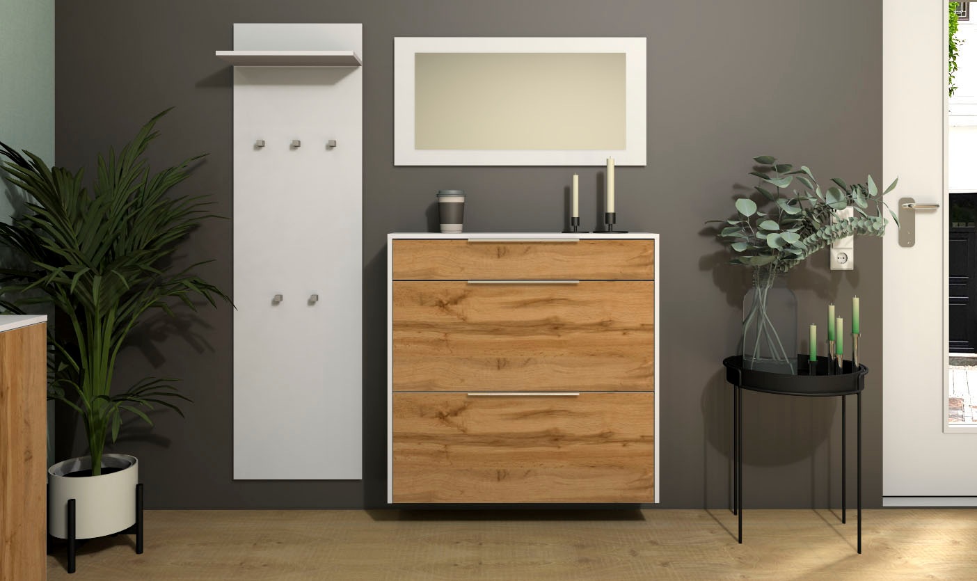 borchardt Möbel Garderoben-Set "Oliva, Hängeschuhschrank, Spiegel, Garderob günstig online kaufen