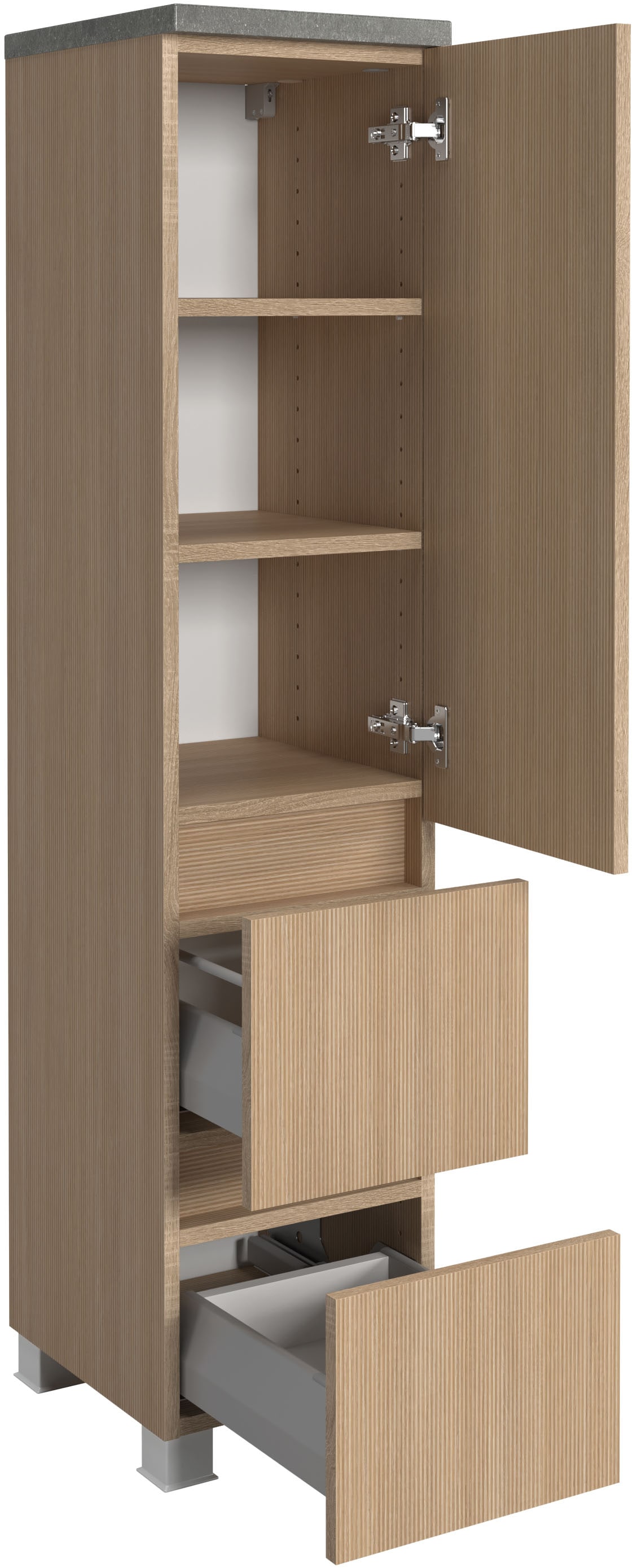 welltime Badmöbel-Set »Eixo«, Set 140 cm breit, Badmöbel mit LED-Beleuchtung