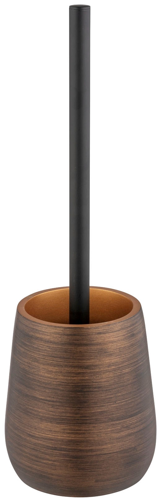 WENKO WC-Garnitur »Palena«, aus Kunststoff, bronze, mit auswechselbarem Bürstenkopf