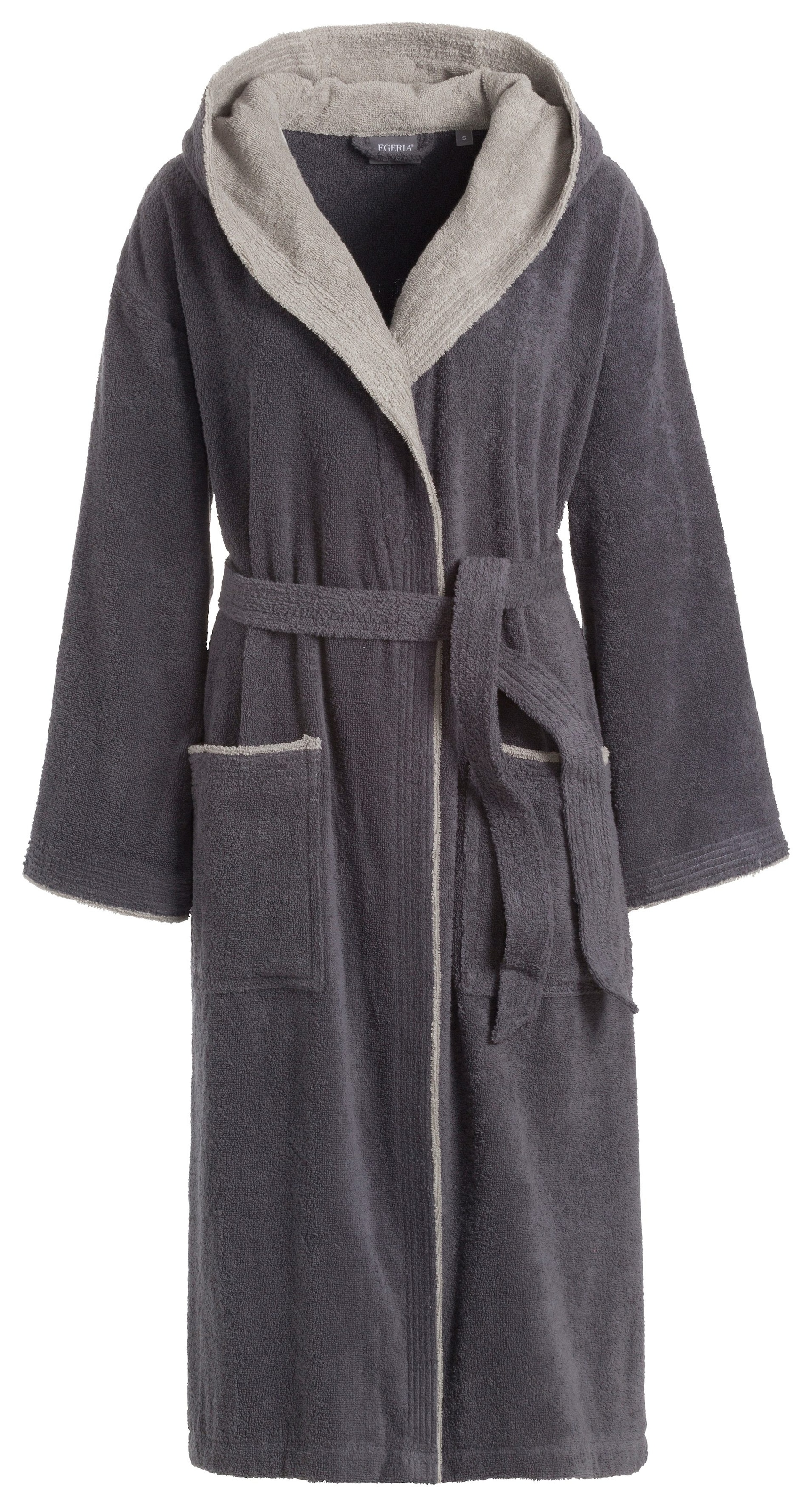 Egeria Unisex-Bademantel »Cairo, ideal für Sauna & Spa, Hotelbademantel, Morgenmantel« 1 Stk. tlg., mit Kapuze, Doubleface Optik