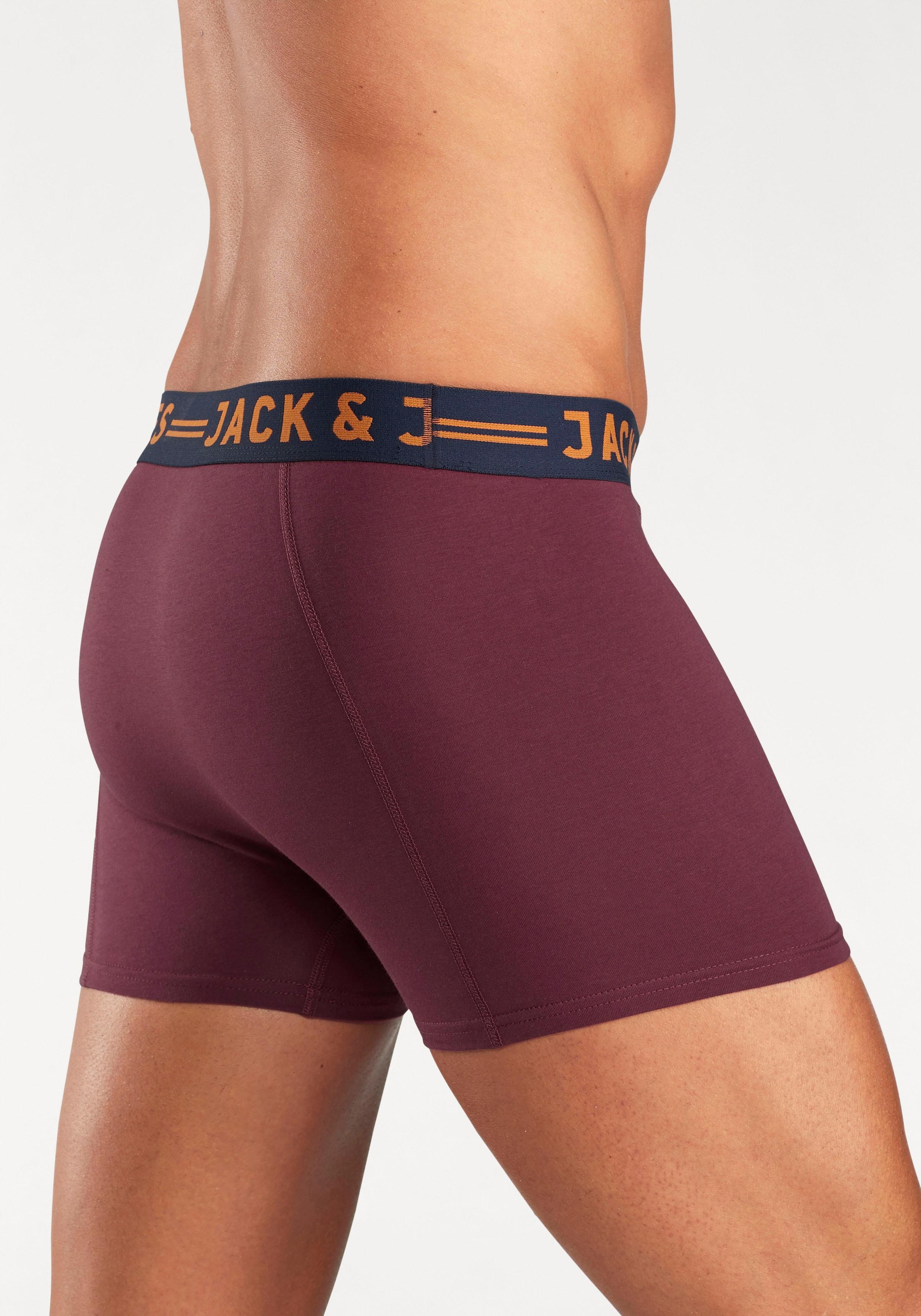 Jack & Jones Boxer »JAC Lichfield Trunks«, (Packung, 3 St.), mit kontrastfarbigem Bund