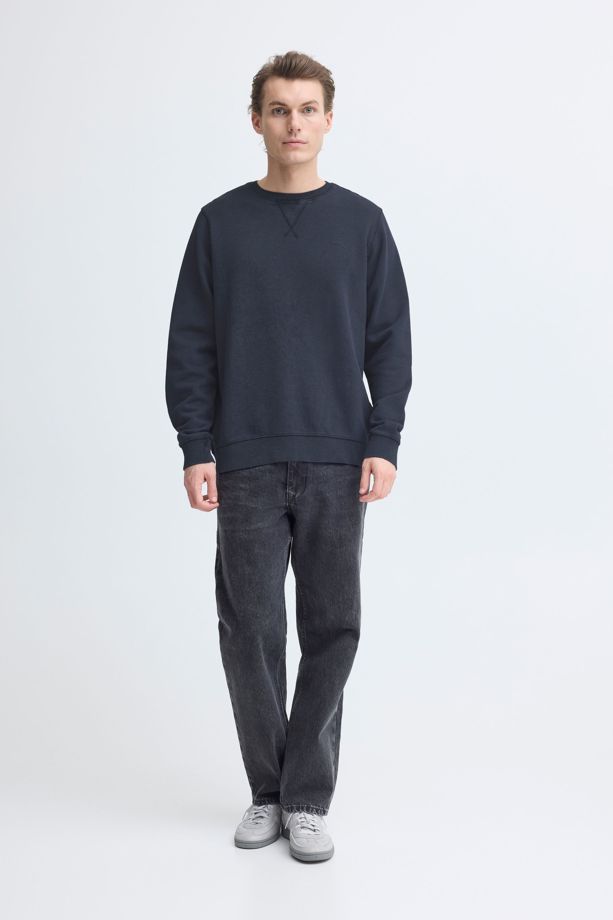 Rundhalspullover BLEND "BHFactor", Herren, Gr. S, salute, Sweatware, 100% Baumwolle, bedruckt, Basic, normal normal, Rundhals, Pullover Rundhalspullover, Bequemer Sweatpullover mit elastischen Bündchen 5