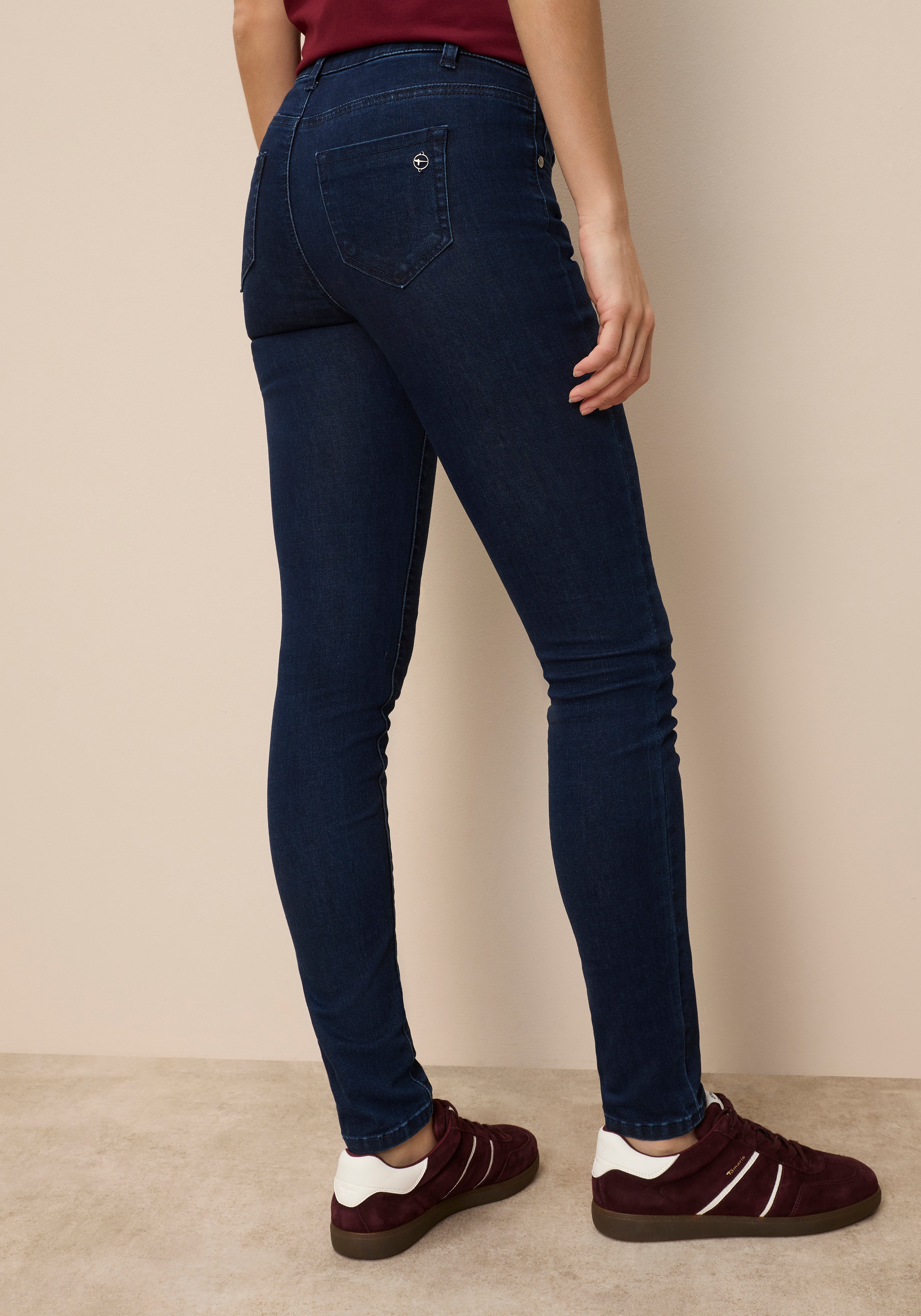 Tamaris Skinny-fit-Jeans schmale Beinweite, mit Gürtelschlaufenbund, mit Me günstig online kaufen