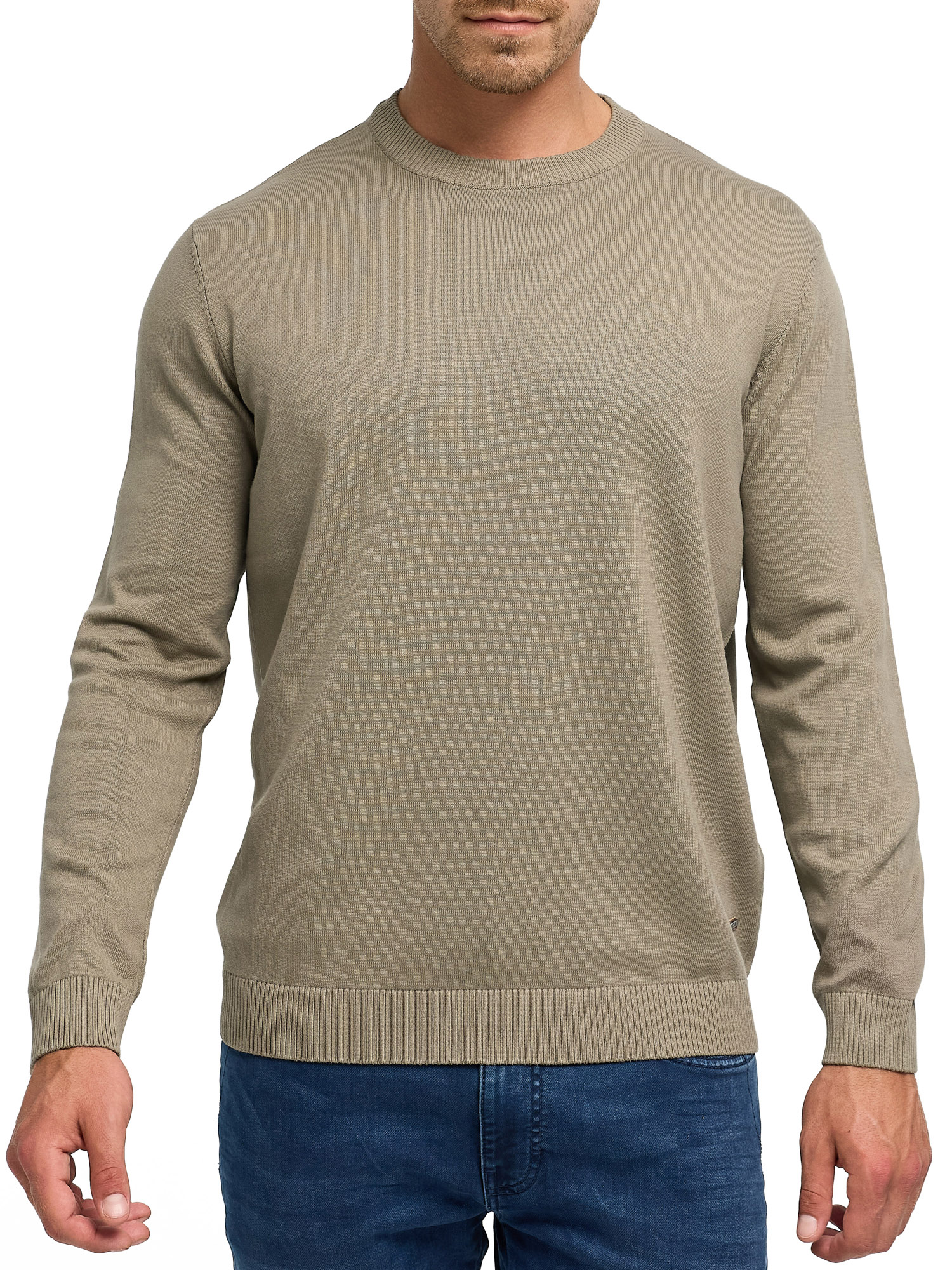Indicode Rundhalspullover "INArkmill o-neck" Baumwolle, regular fit