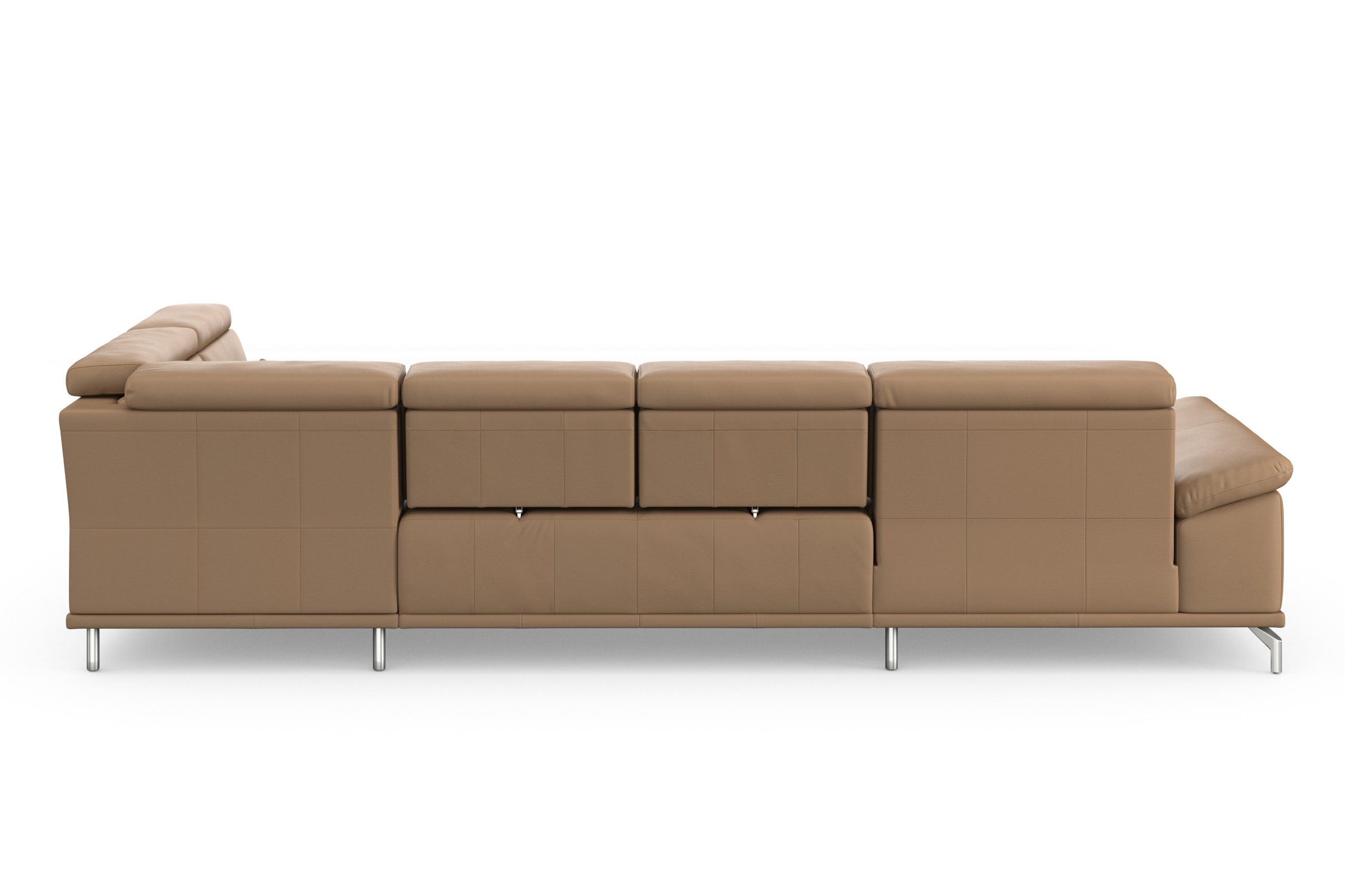 sit&more Wohnlandschaft »Cabrio U-Form, B: 359 cm, mit Sitztiefen-, Arm- & Kopfteilverstellung«, 3 Nierenkissen, Federkern, optional Bettfunktion und Stauraum