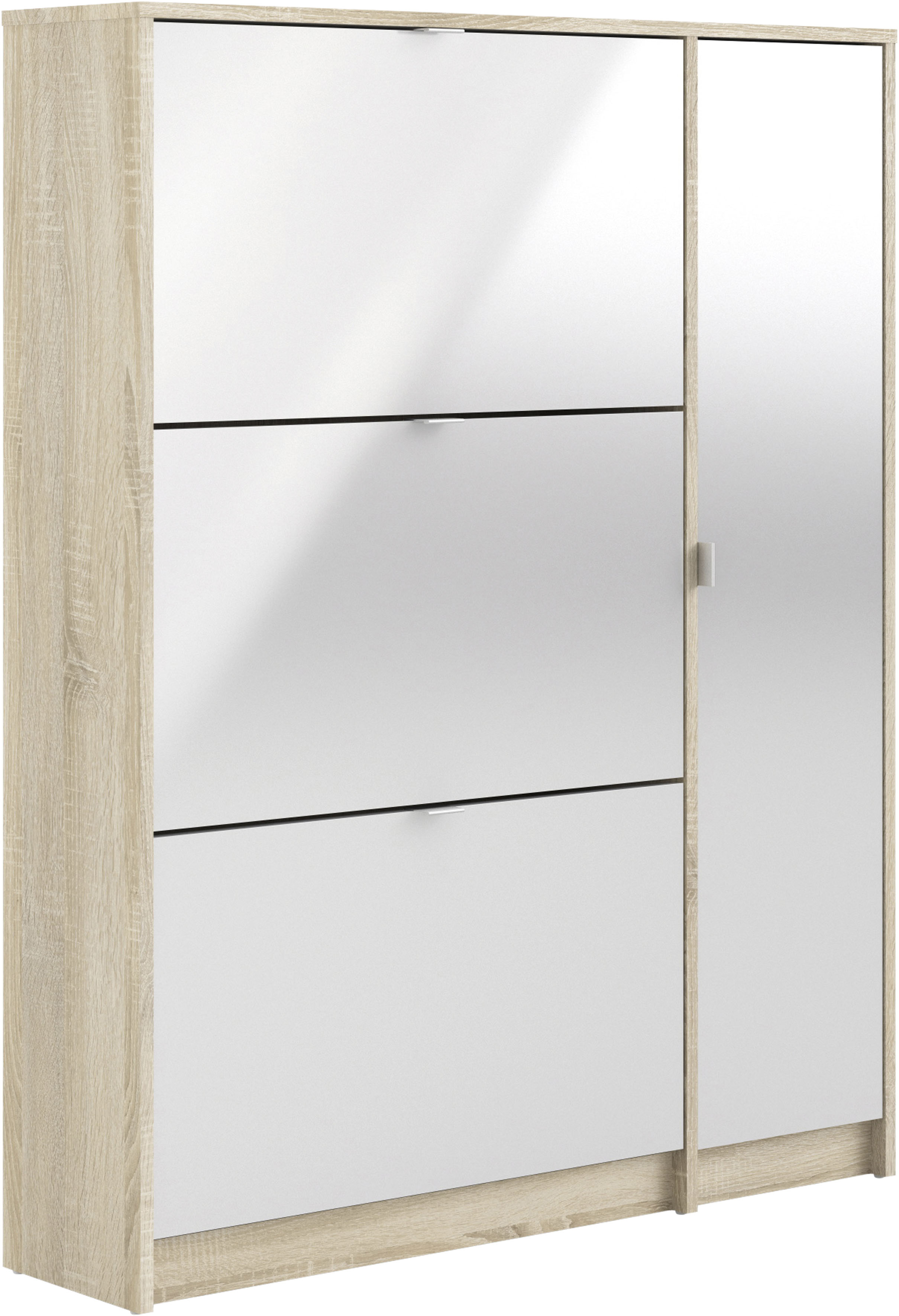 Home affaire Schuhschrank "Shoes Schuhaufbewahrung, Schuhkommode, Schuhregal," mit 3 Klappen, 2 Böden und 1 Tür, Breite99 cm, Höhe 123 cm